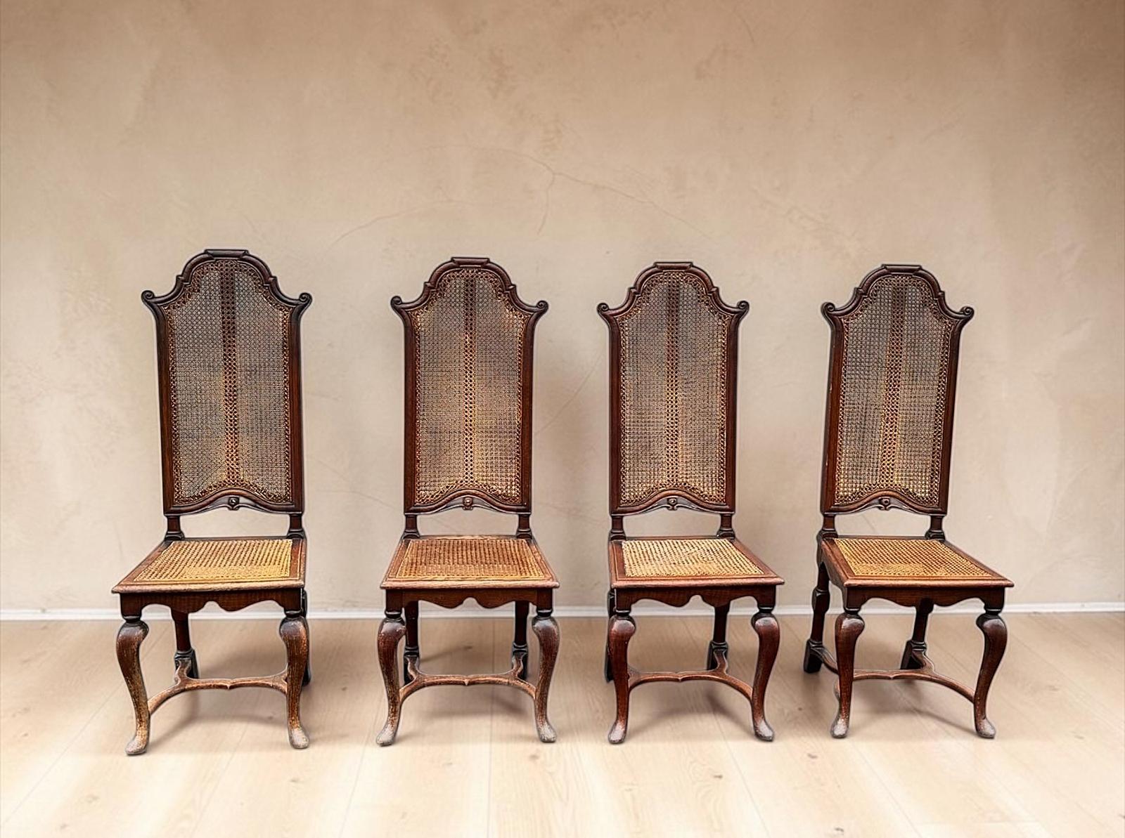 Set of Four Oak High Back Chairs (1 of 16) Set of Four Oak High Back Chairs (1 of 16)