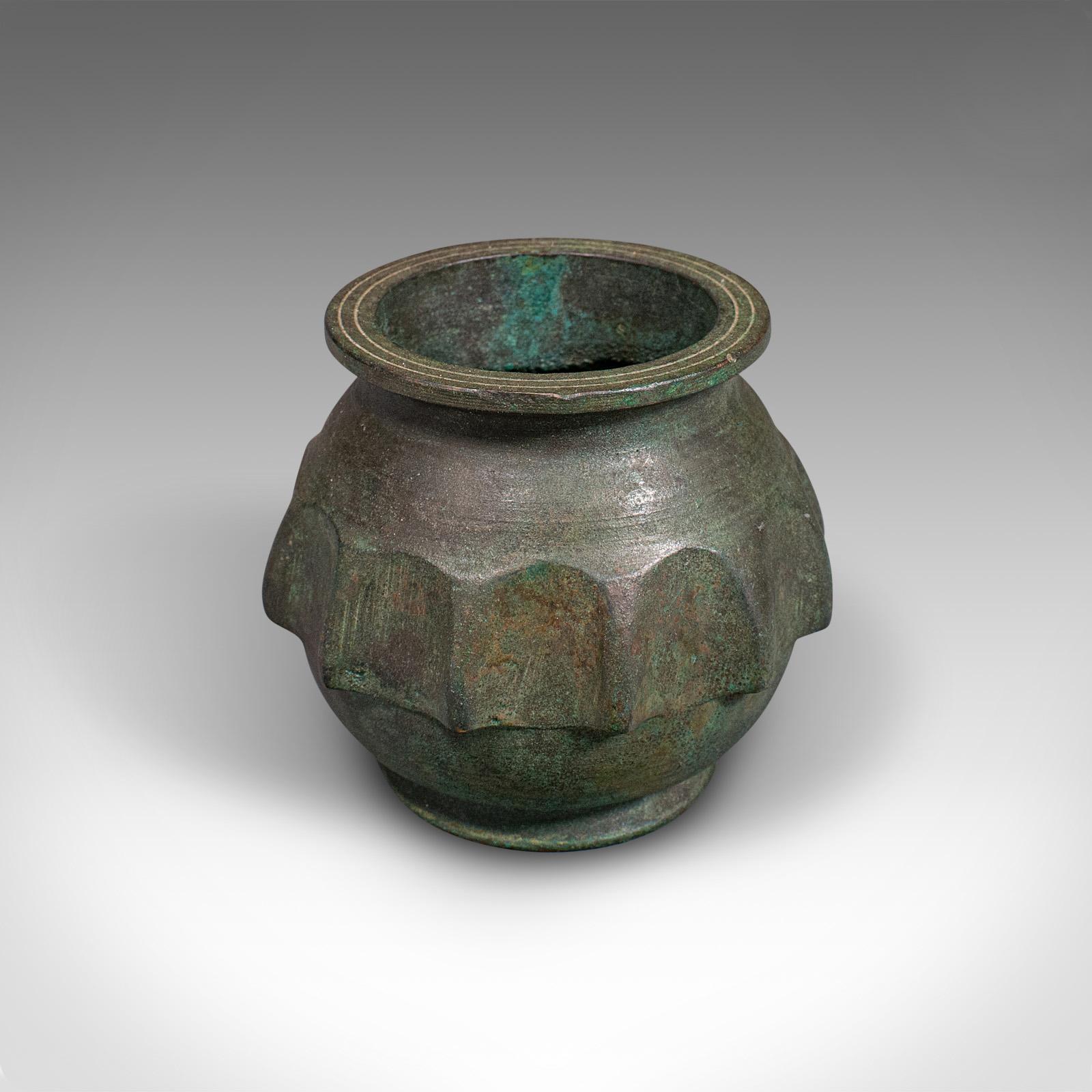 Small Antique Calligraphy Ink Pot , Japanese, Meiji, Bronze Inkwell, Victorian (1 of 8)