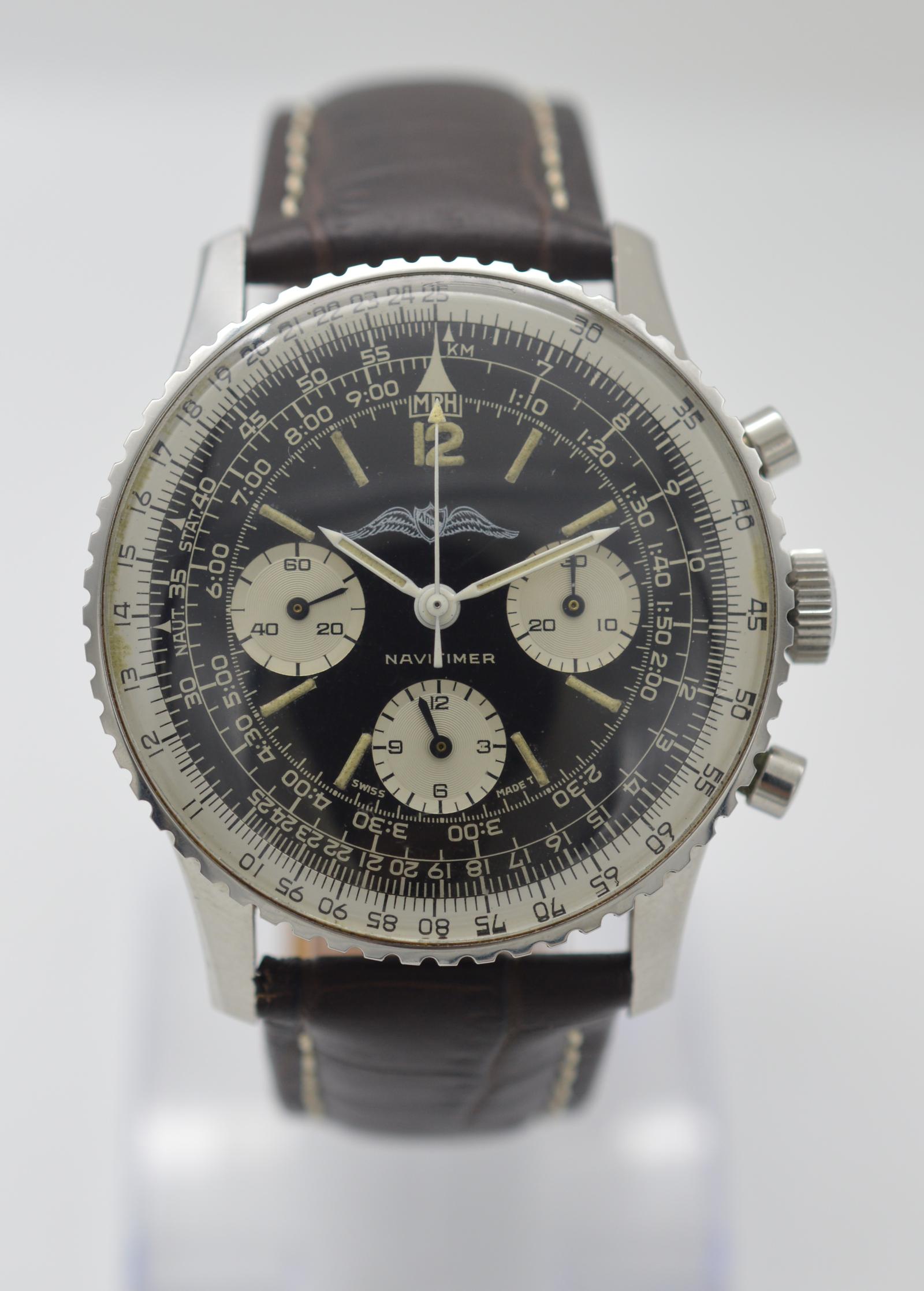 1966 Breitling Navitimer Ref 806 - 'White Logo' Aopa Wristwatch (1 of 8)