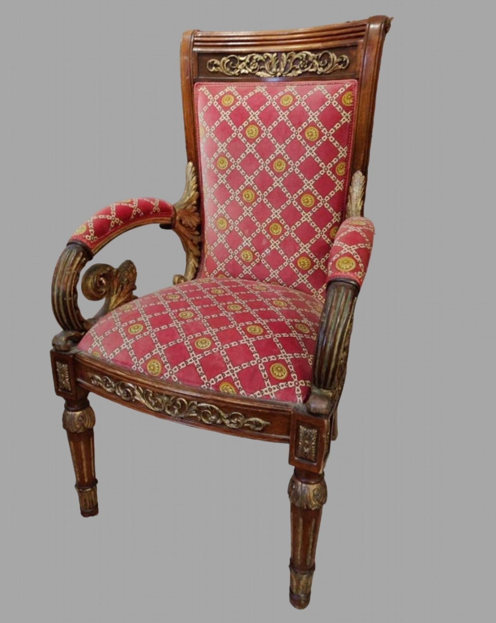 Attractive Victorian Beechwood Hall Chair in Pugin Style (1 of 6)