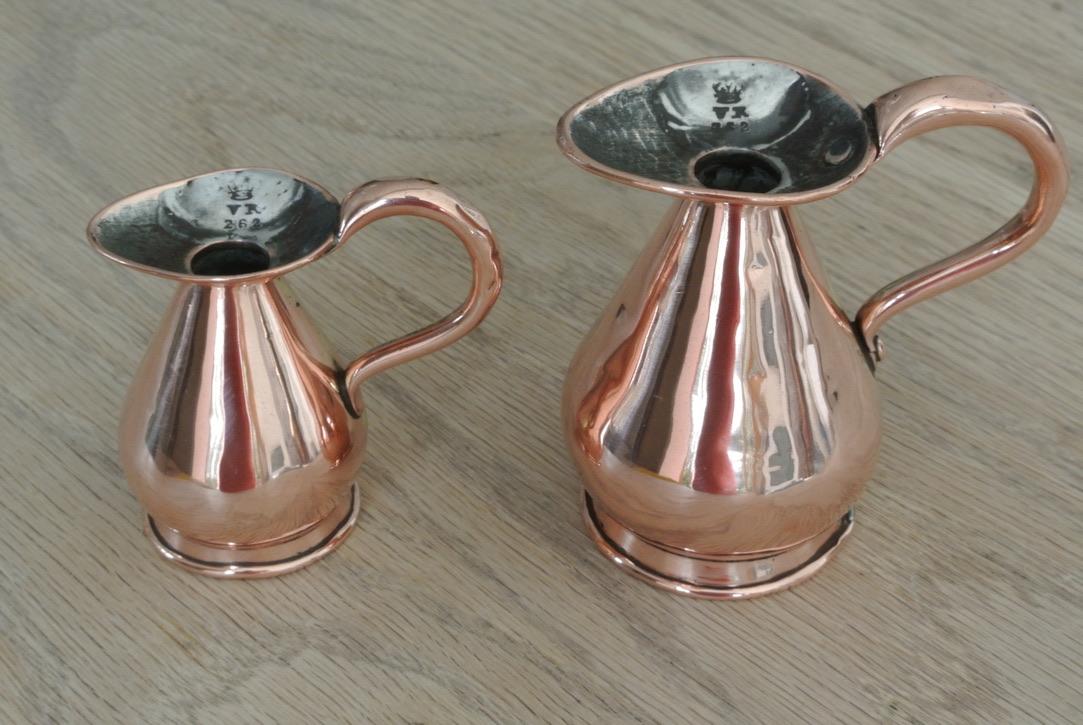 19th Century Gill & 1/4 Gill Copper Haystack Measure Castellated Seam - VR Verification Marks 262 Berwick Upon Tweed (1 of 6) 19th Century Gill & 1/4 Gill Copper Haystack Measure Castellated Seam - VR Verification Marks 262 Berwick Upon Tweed (1 of 6)