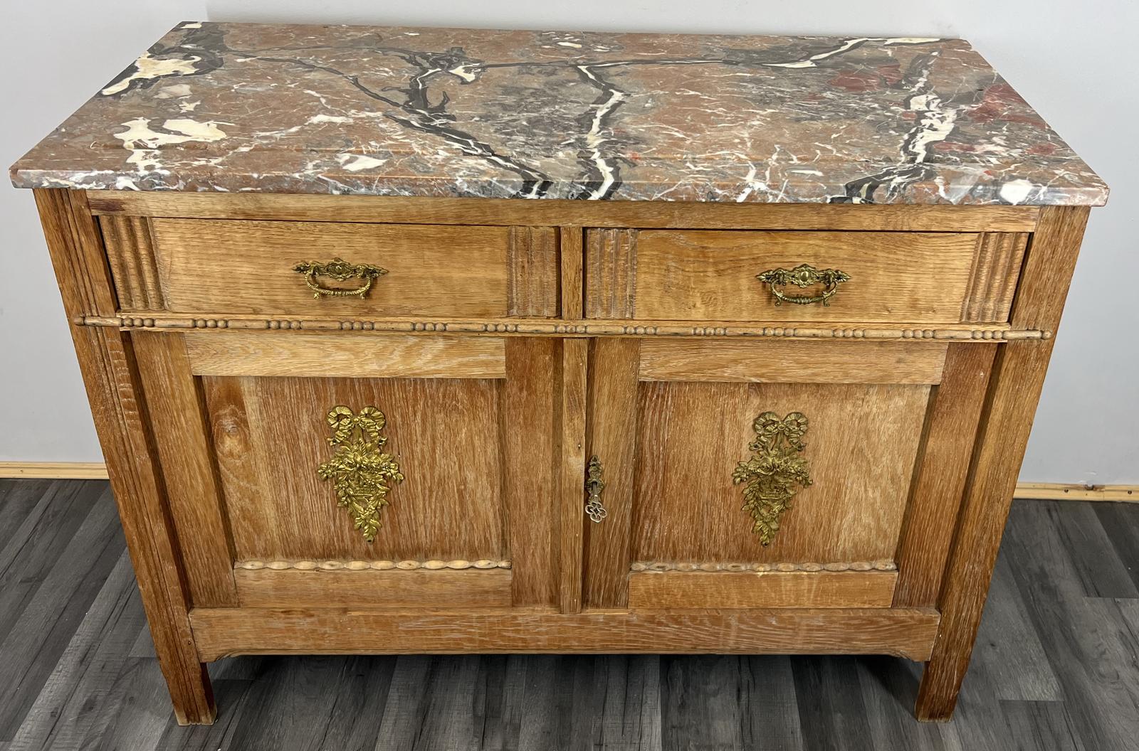 French Antique Marble Topped Sideboard (1 of 12) French Antique Marble Topped Sideboard (1 of 12)
