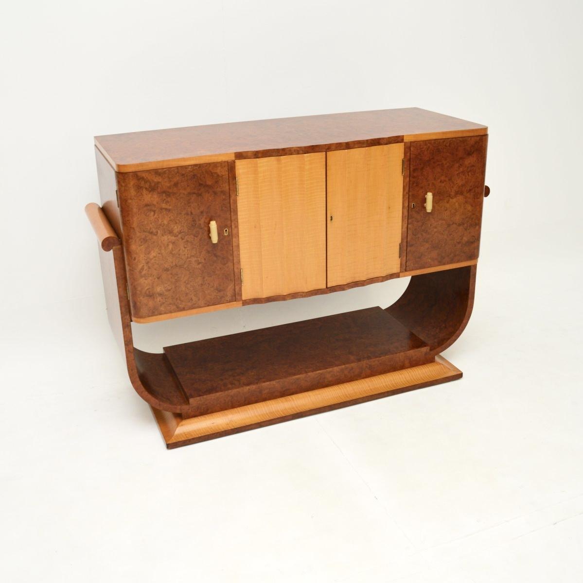 Art Deco Burr Walnut & Sycamore Sideboard (1 of 13)