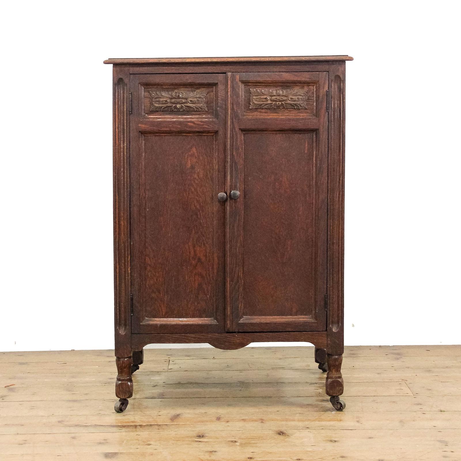 Antique Oak Music Cabinet (1 of 7)