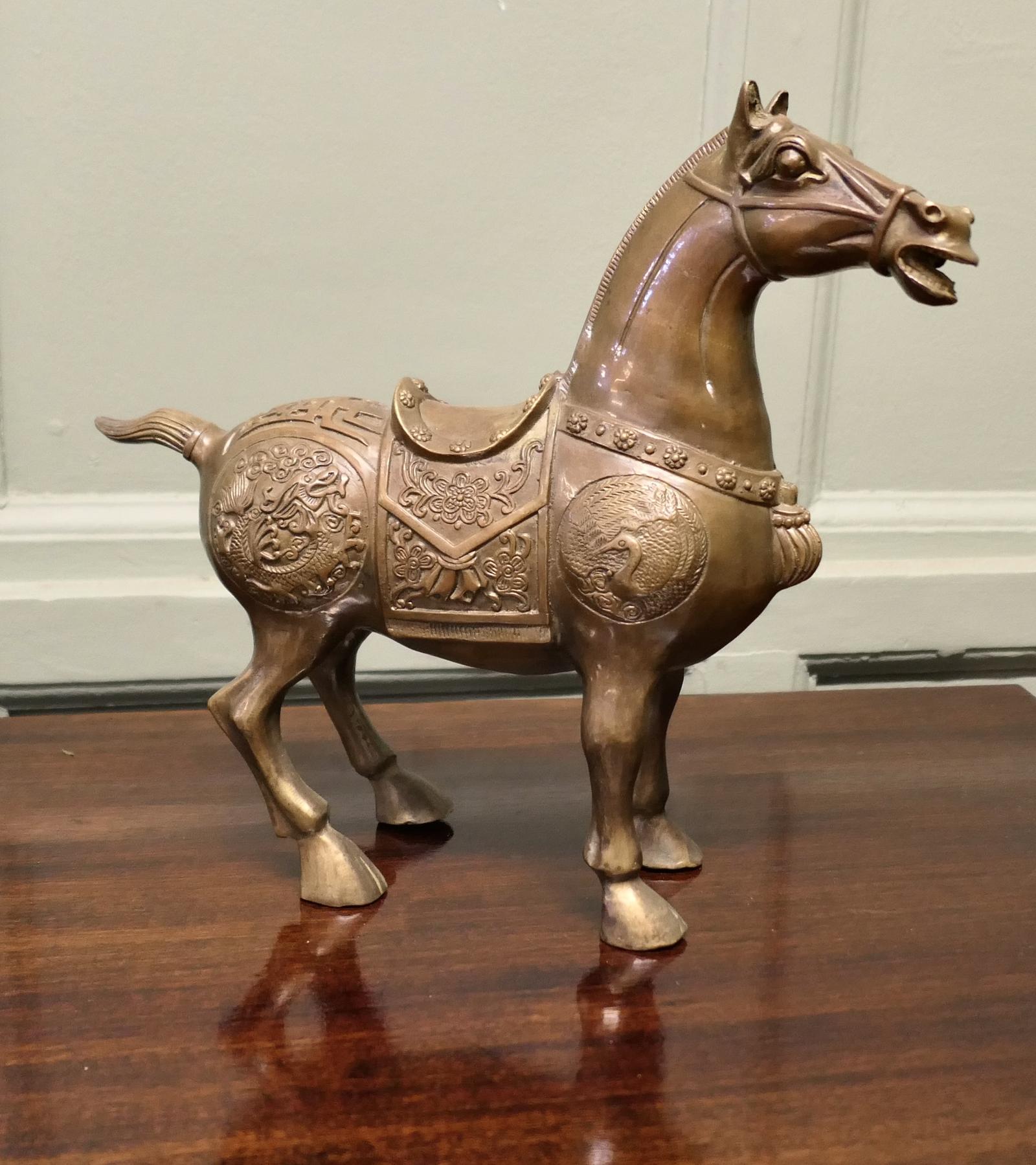 Intricately Decorated Bronze Tang Horse (1 of 6)
