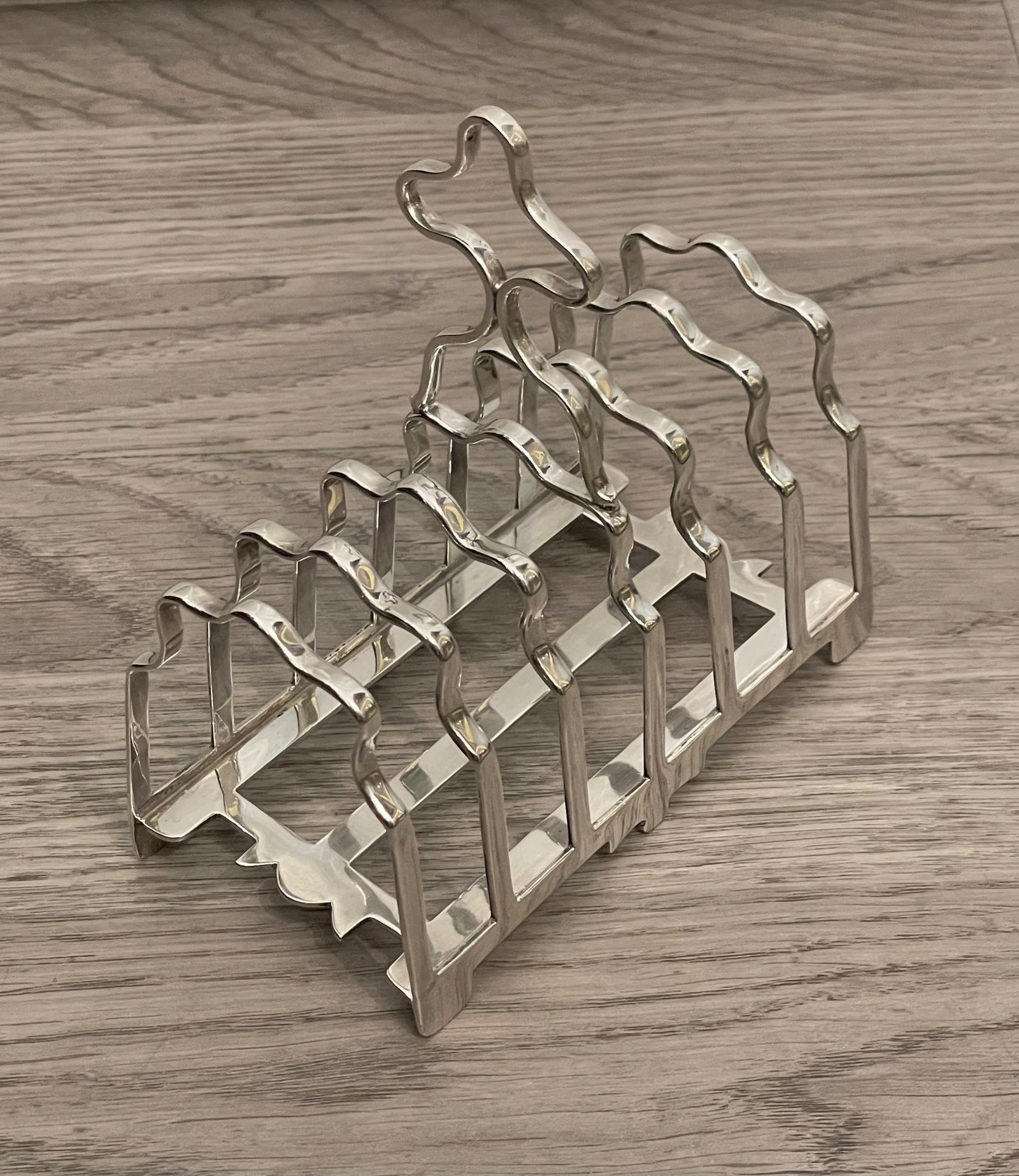Large Edwardian Solid Silver Toast Rack (1 of 6) Large Edwardian Solid Silver Toast Rack (1 of 6)
