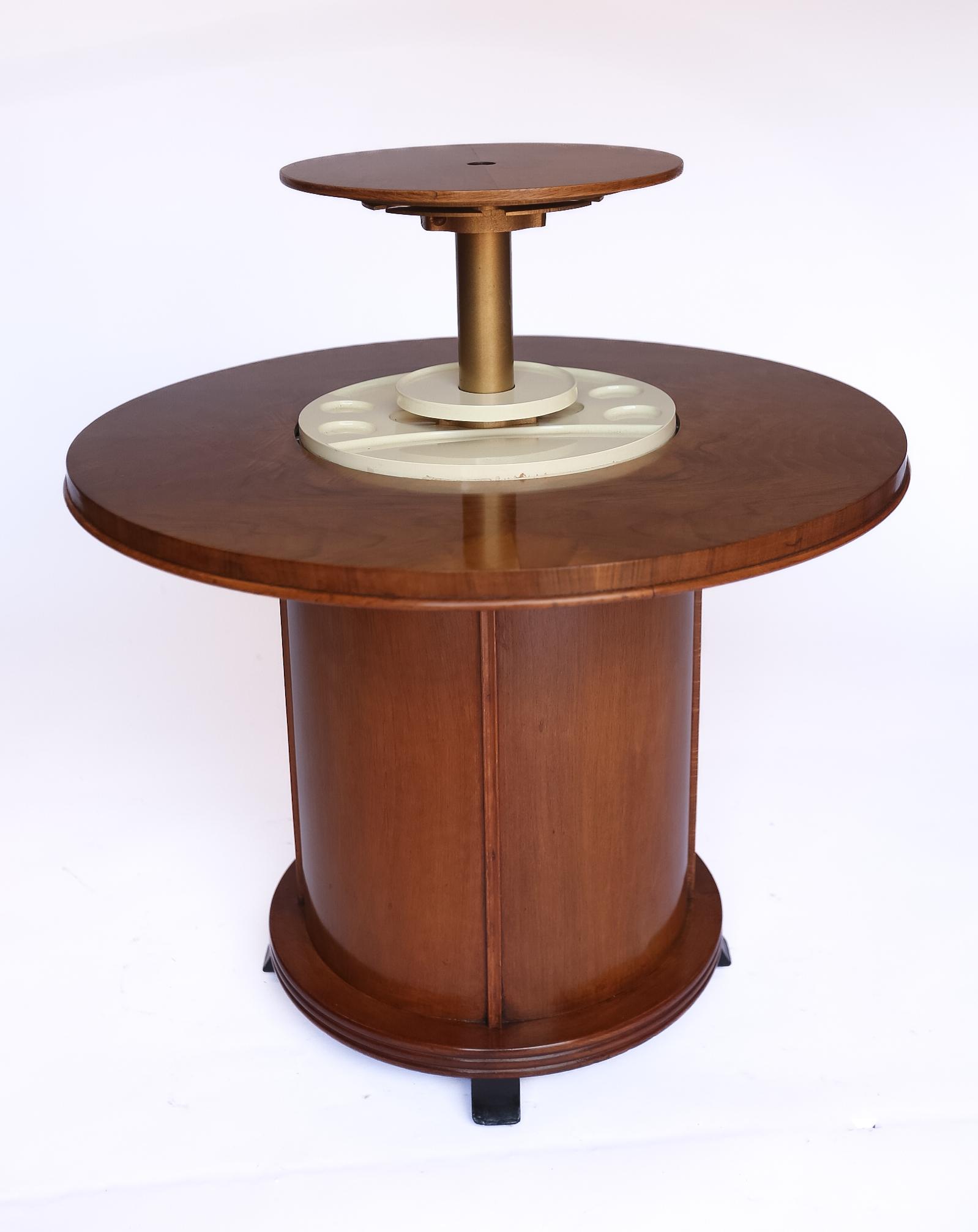 Art Deco Walnut Surprise Cocktail Table 1930s (1 of 8)