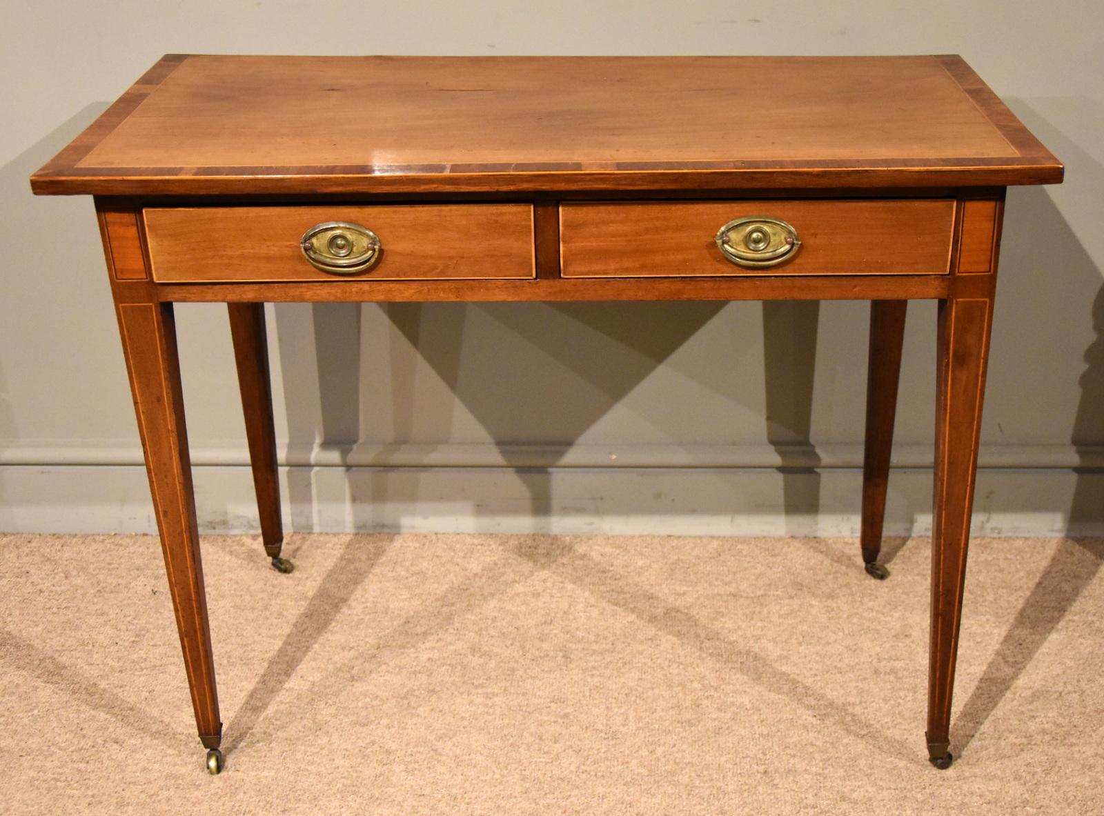 George III Hepplewhite Design Two Drawer Side Table (1 of 5) George III Hepplewhite Design Two Drawer Side Table (1 of 5)