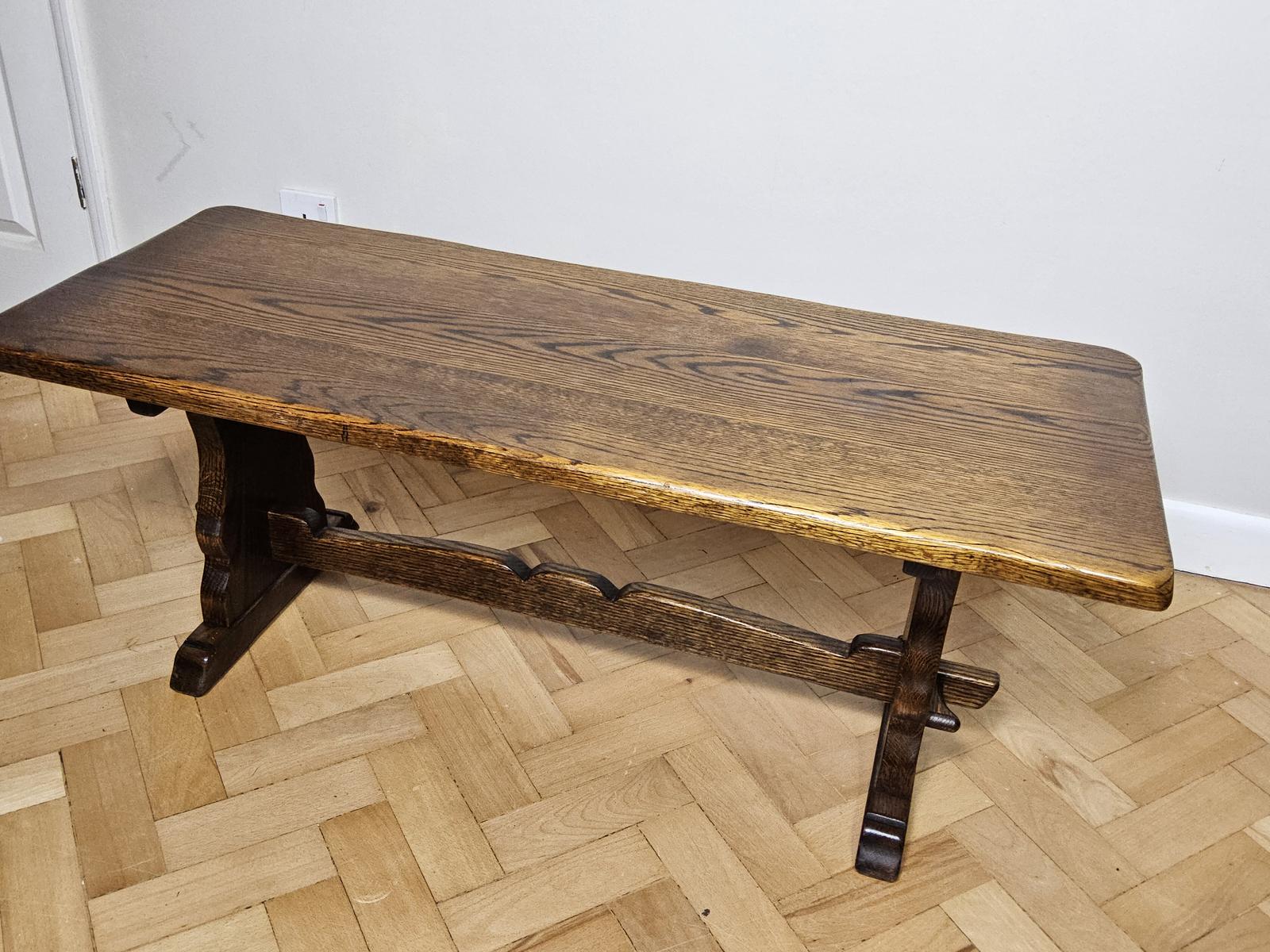 Vintage Oak Long Coffee Table (1 of 9)