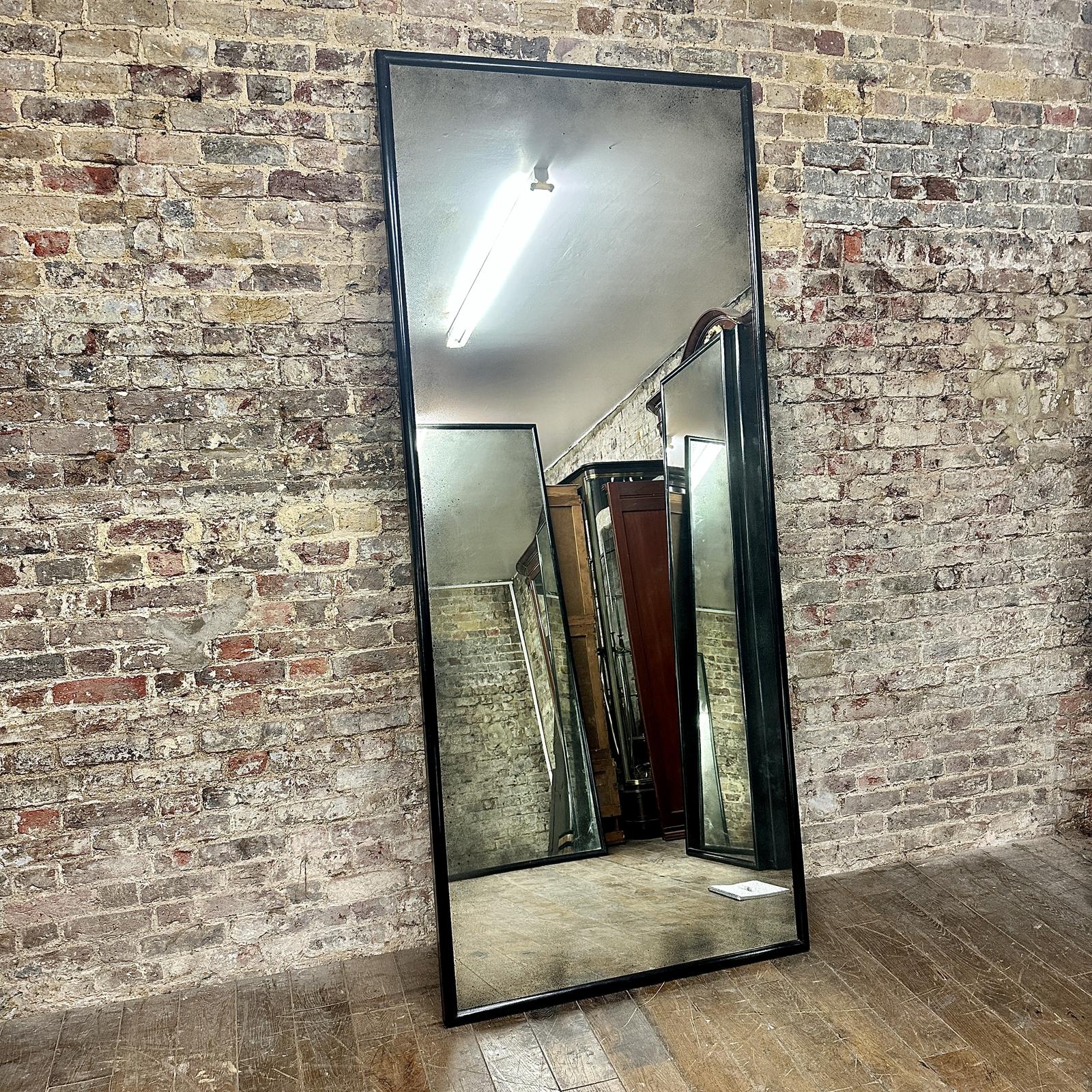 1920s Black Framed Mercury Mirror (1) (1 of 4)