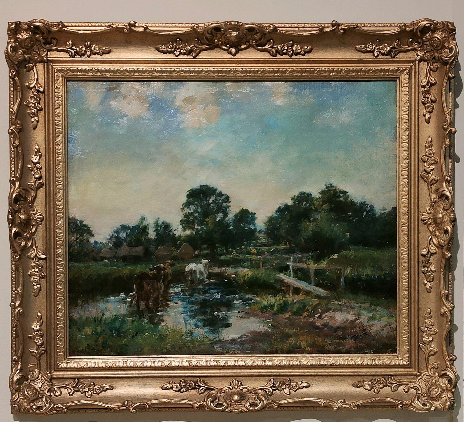 Oil Painting by William Mark Fisher - Cattle by a Stream (1 of 6)