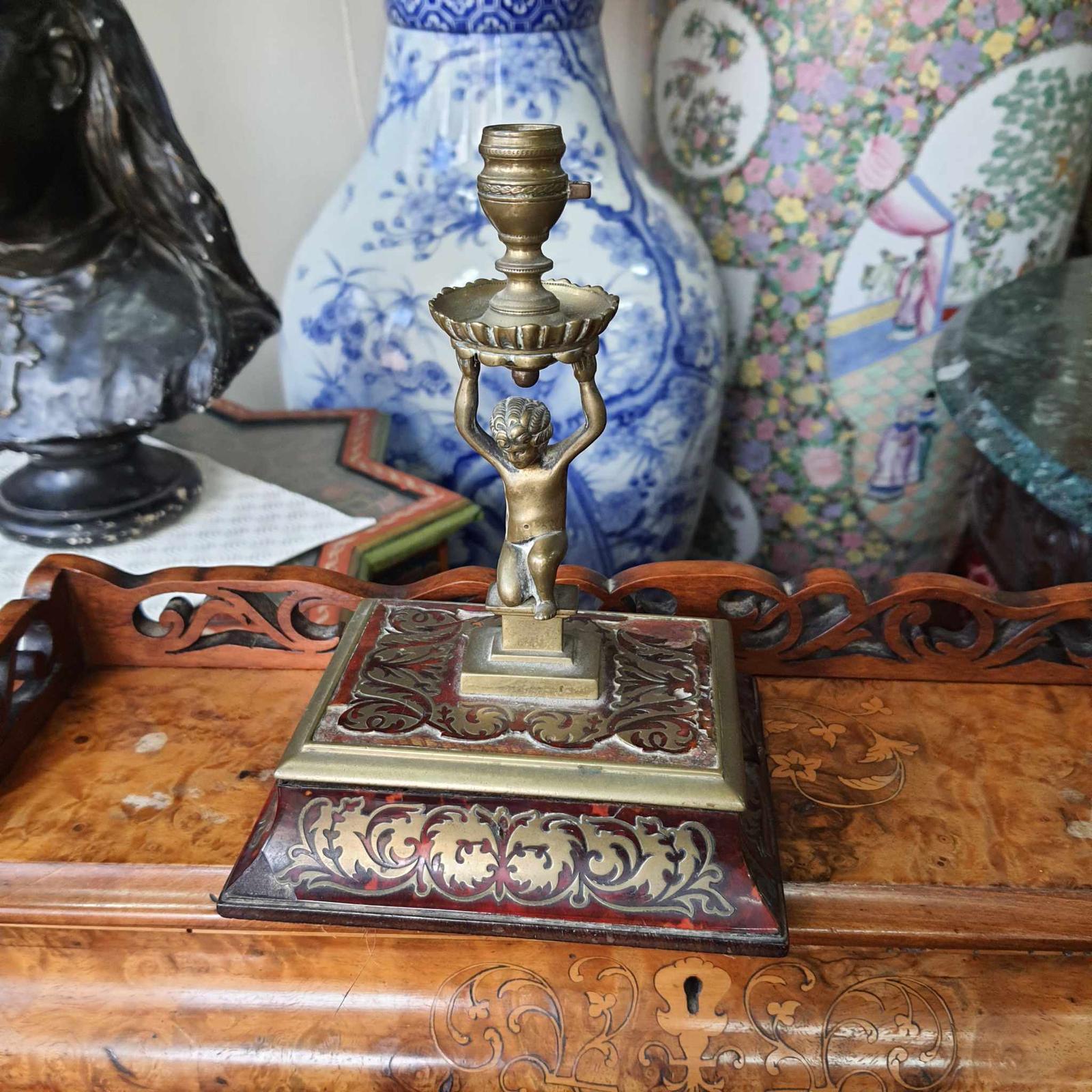 Boulle Candlestick Holder (1 of 7) Boulle Candlestick Holder (1 of 7)