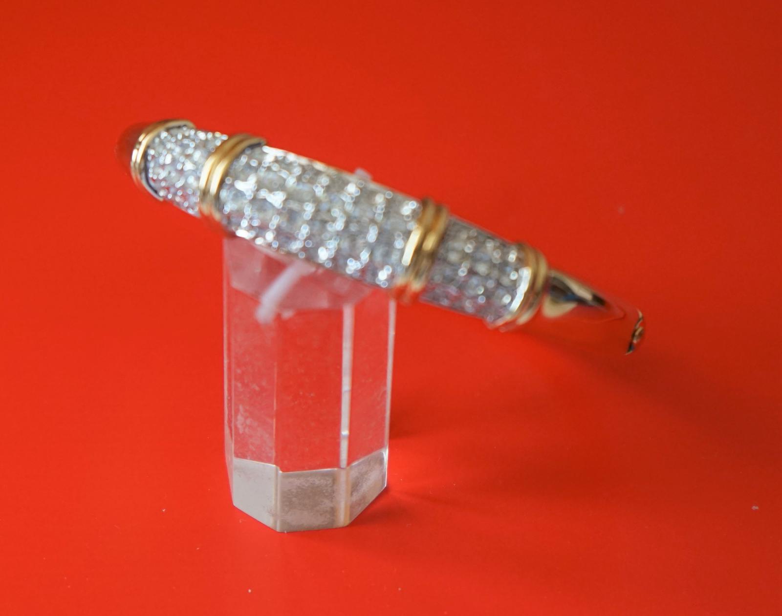 Vintage New Gold Plated Swarovski Bangle - Boxed (1 of 7)