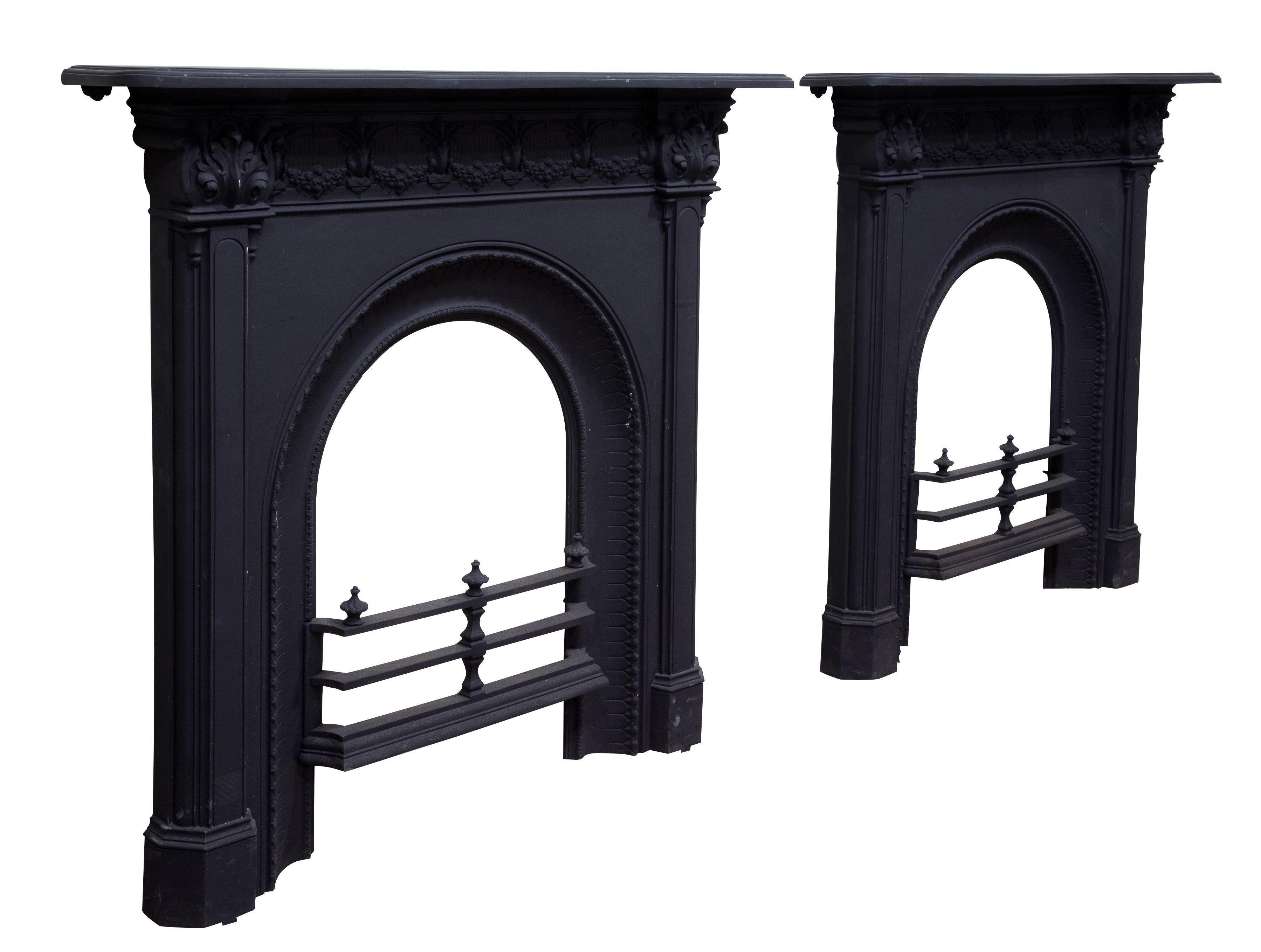 A Pair of Victorian Cast Iron Fire Surrounds c1870 (1 of 1)