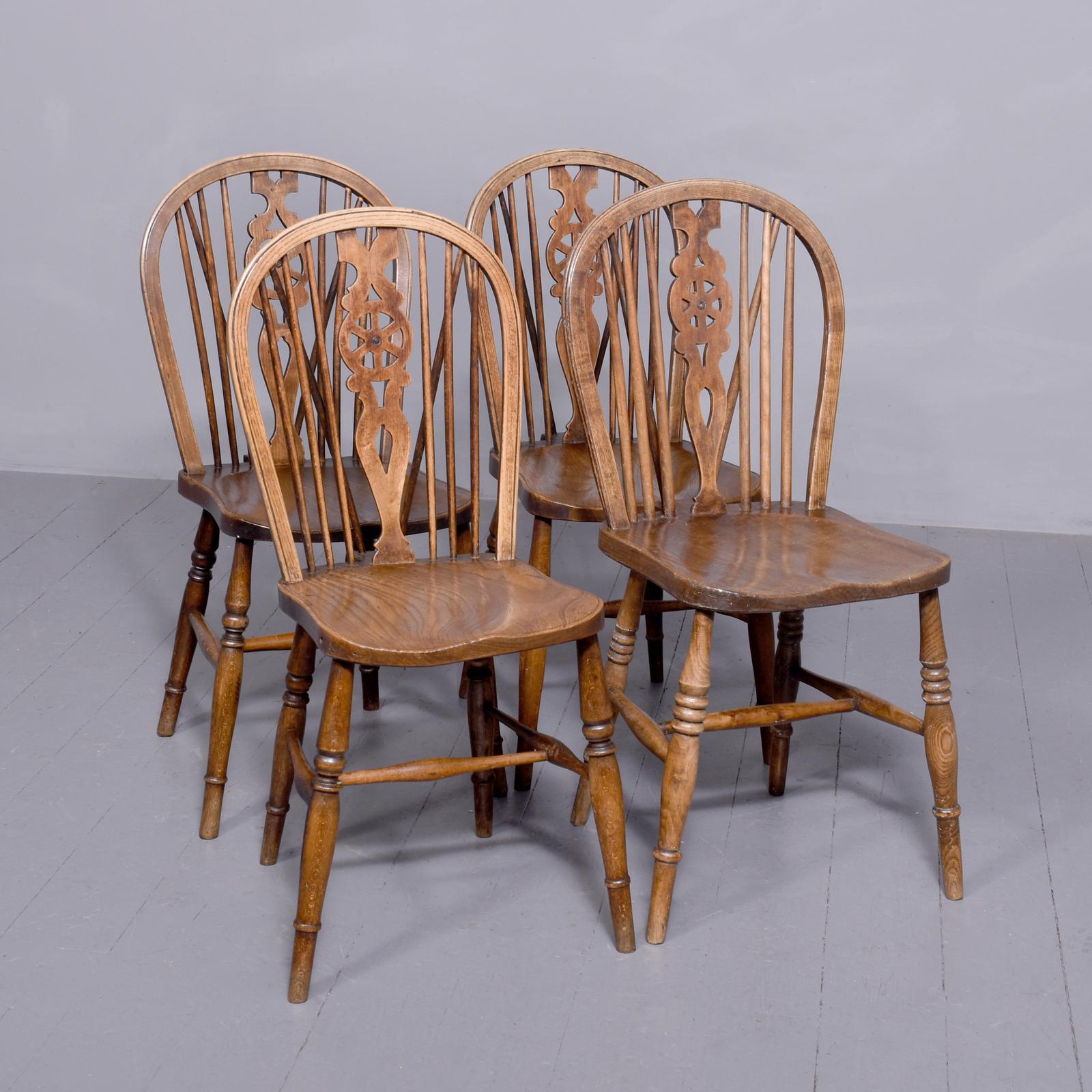 Set of Four Elm Windsor Chairs (1 of 7)