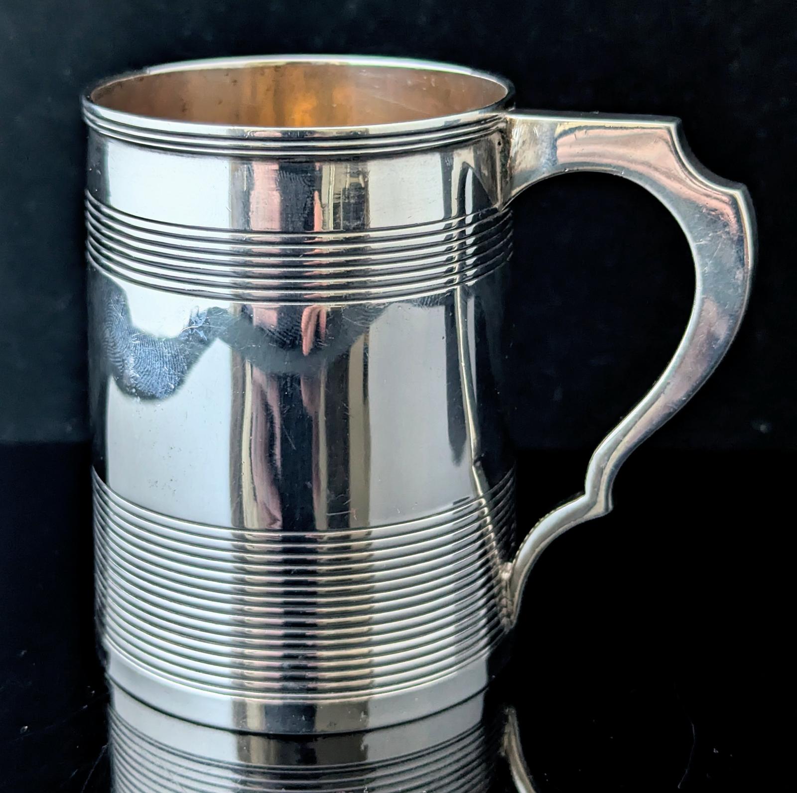 Antique Georgian Silver Christening Mug, Half Pint (1 of 12)
