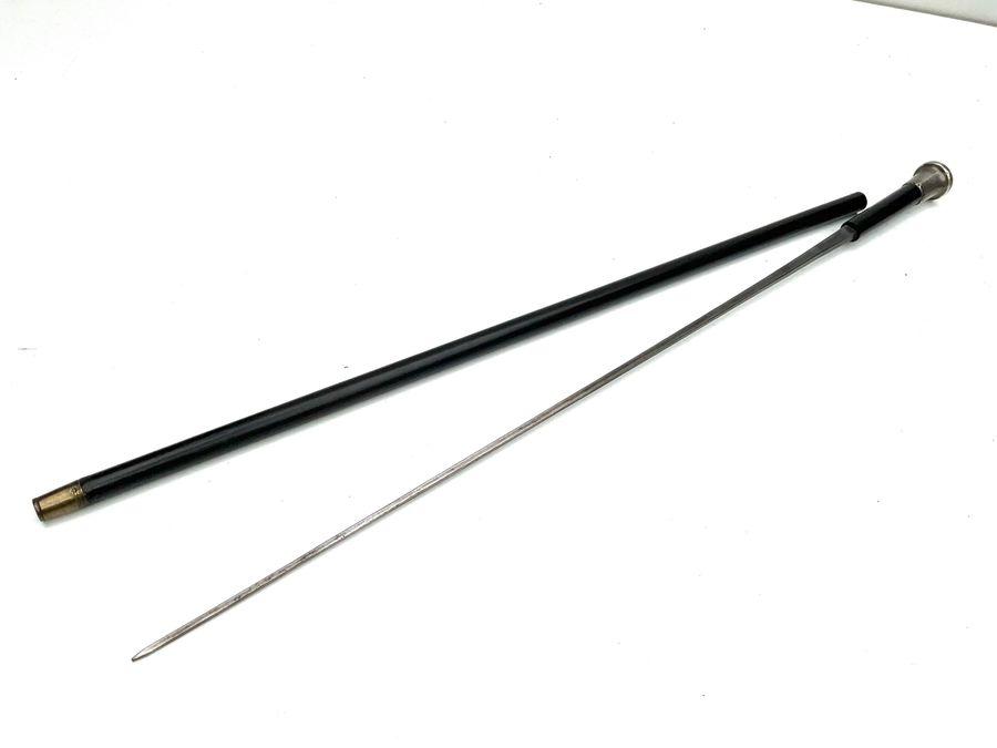 Silver Top Gents Walking Stick / Sword Stick (1 of 19)