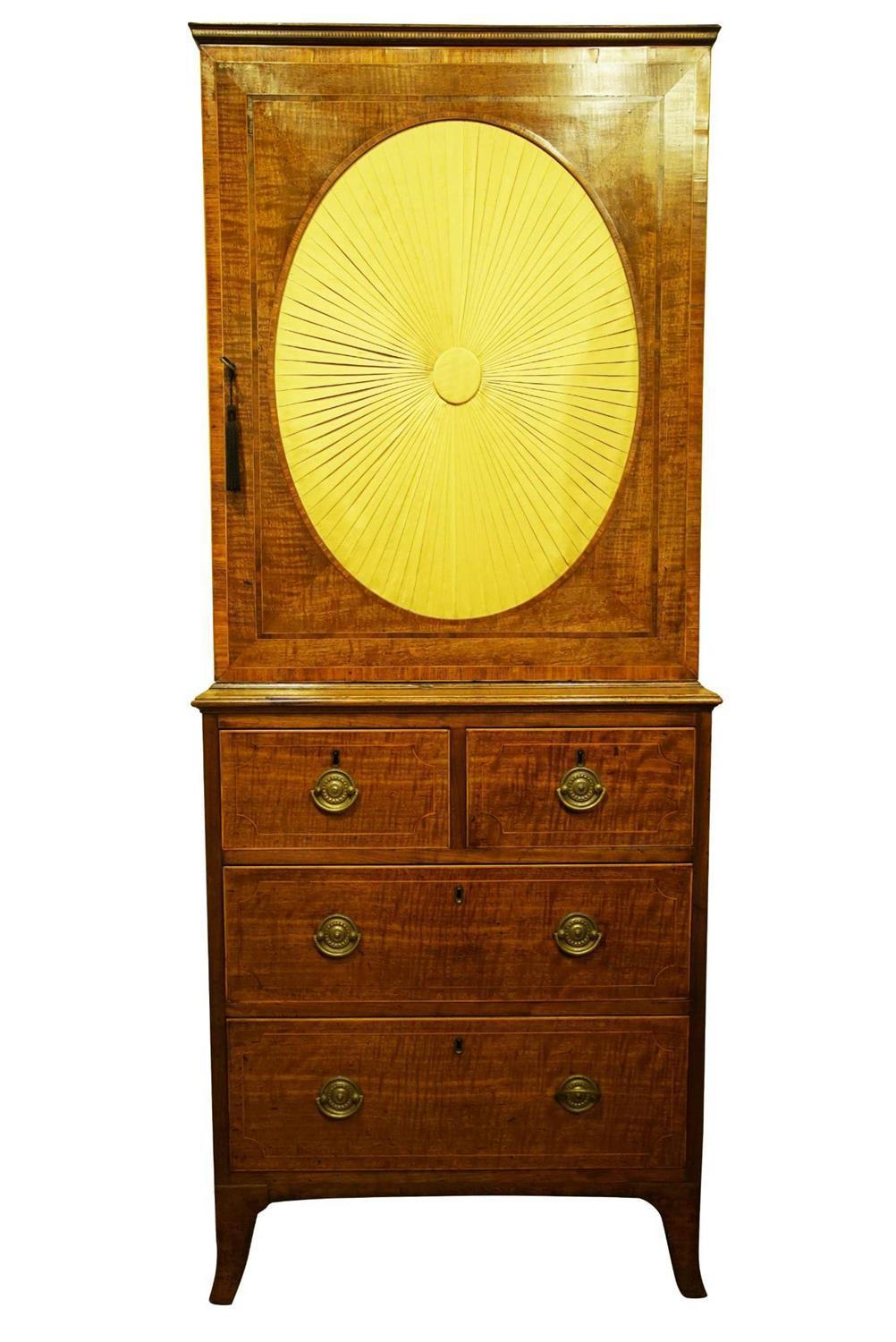 George III Sheraton Period Fiddleback Mahogany Cabinet (1 of 6) George III Sheraton Period Fiddleback Mahogany Cabinet (1 of 6)