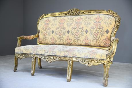 Louis XV Style Gilt Sofa (1 of 12)