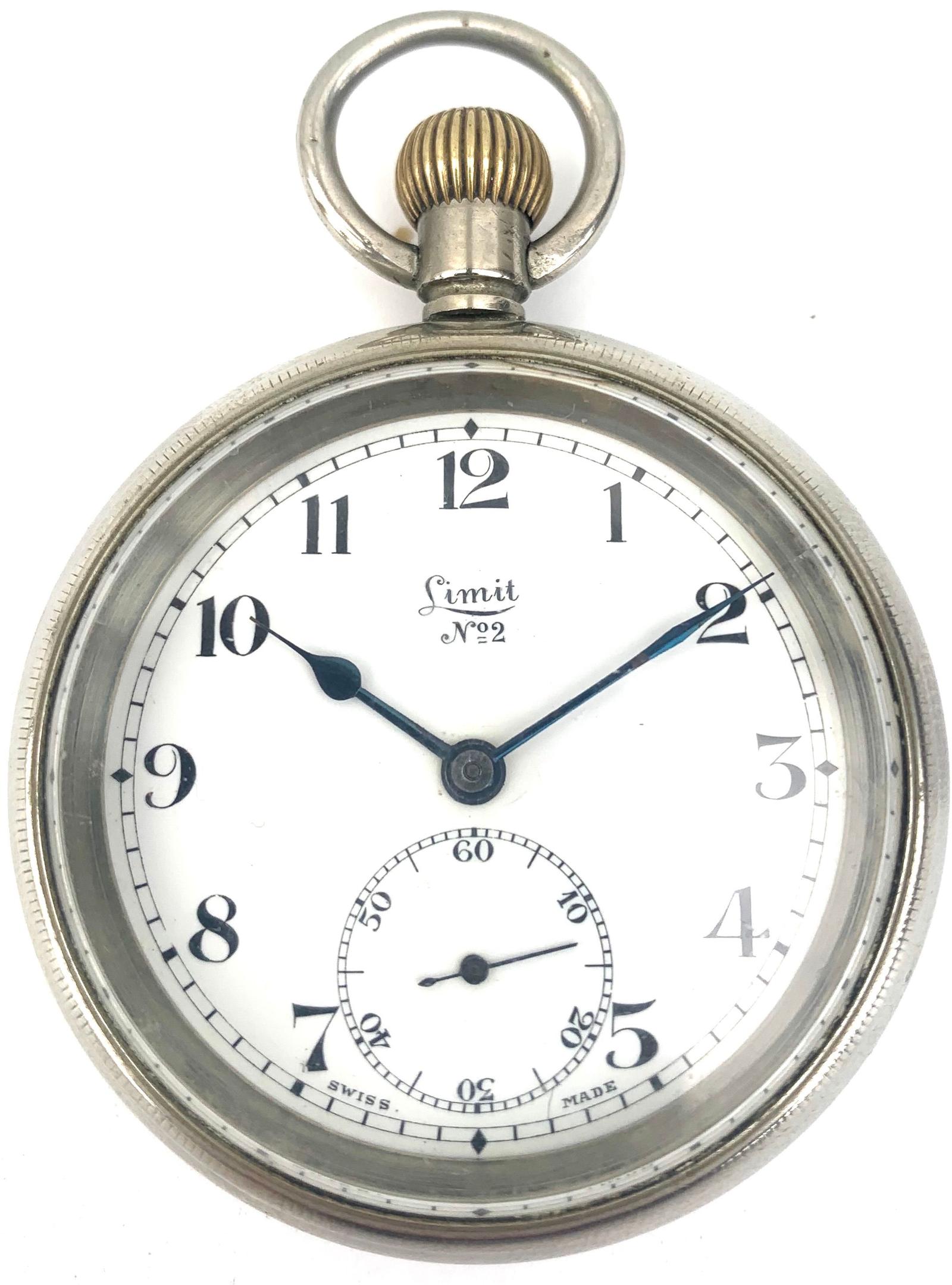 Keyless Wind Pocket Watch Open Faced Pocket – Pocket Watch by Limit c.1900 (1 of 4)