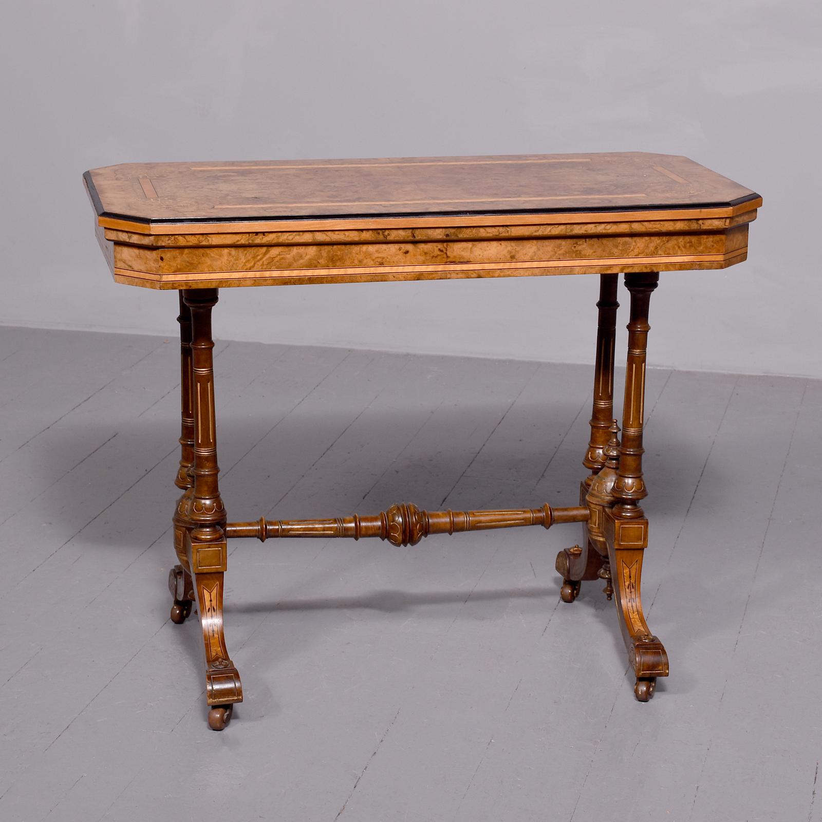 Classic Victorian Burr Walnut Card - Table (1 of 13)