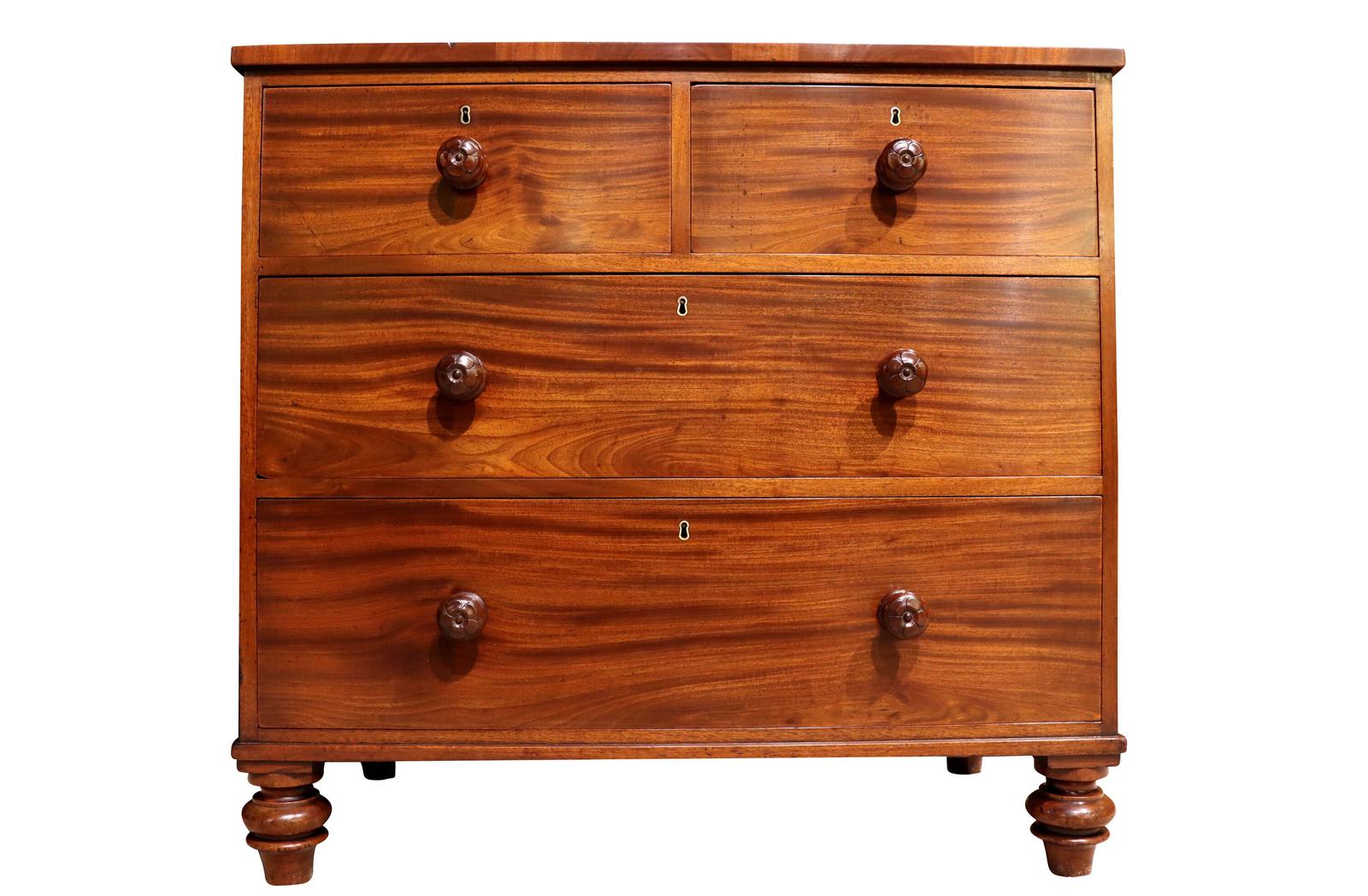 Antique 19th Century Mahogany Chest of Drawers (1 of 5)