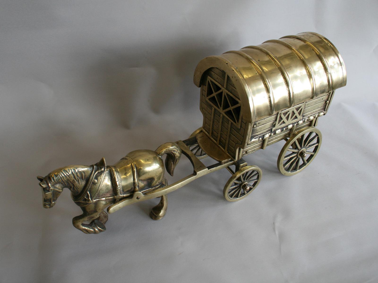 Heavy Brass Horse & Caravan (1 of 5)