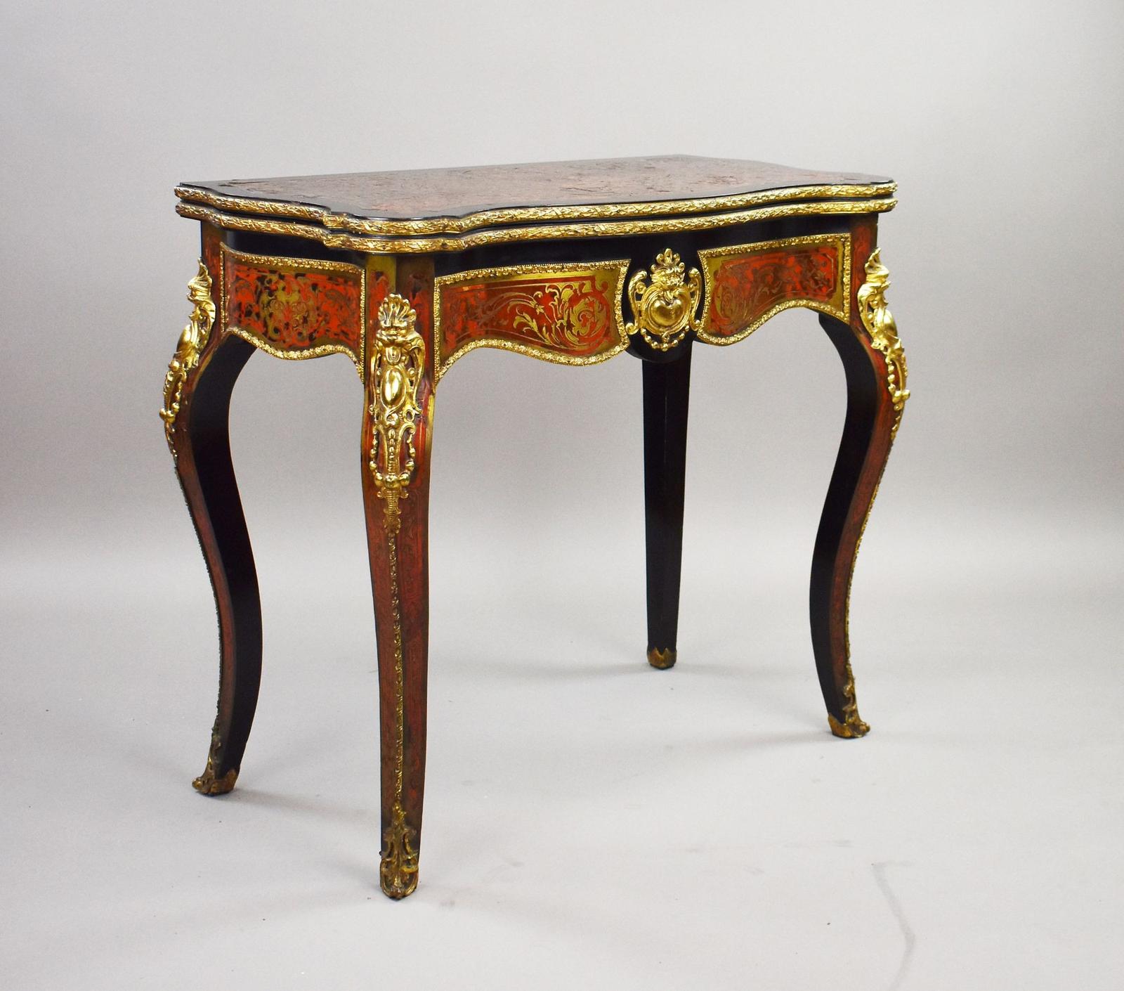 Louis XV Style Boulle Marquetry Card Table by Edwards & Roberts (1 of 19)