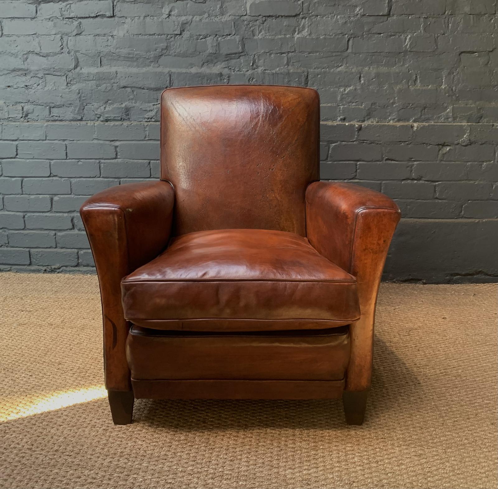 Very Lovely French, Leather Club Chair, Caramel Lounge Model c.1950 (1 of 11) Very Lovely French, Leather Club Chair, Caramel Lounge Model c.1950 (1 of 11)
