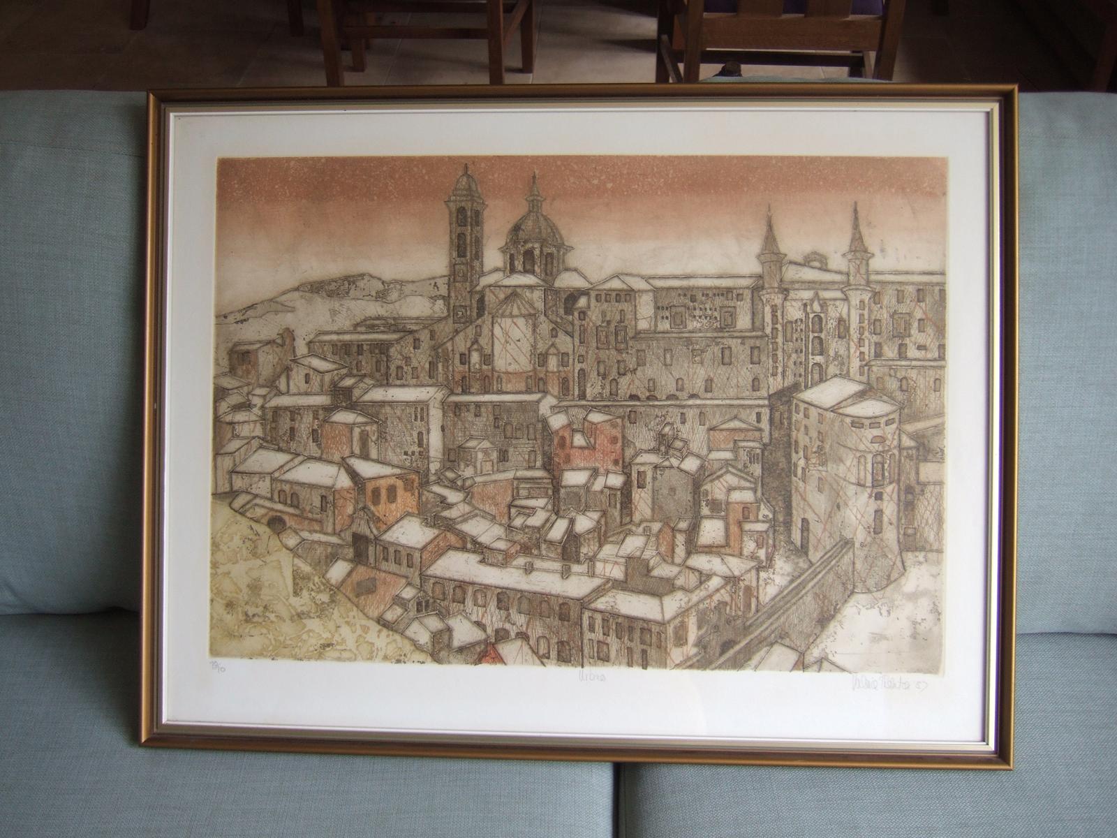 Valerie Thornton:  Signed Etching  "Urbino" (1 of 5)
