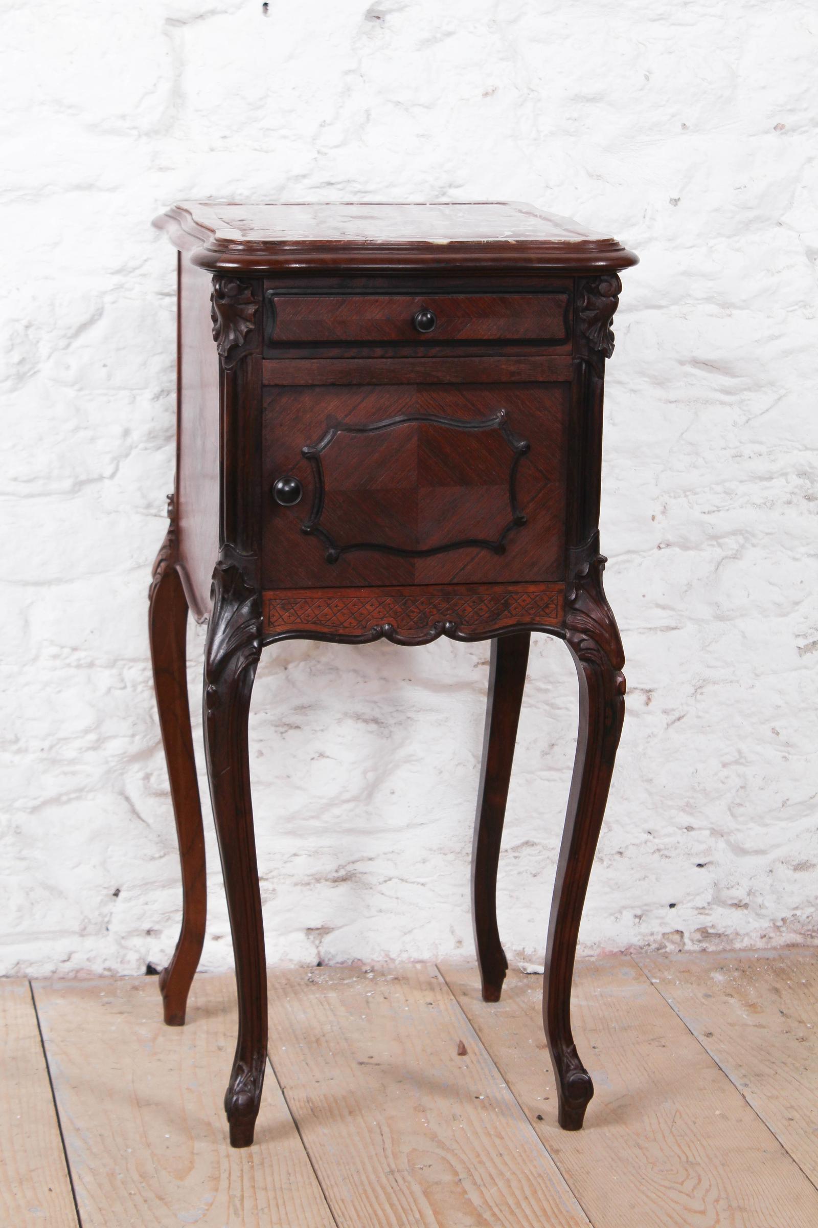Resplendent Quarter Venner Louis XV Style Bedside Cabinet (1 of 6)
