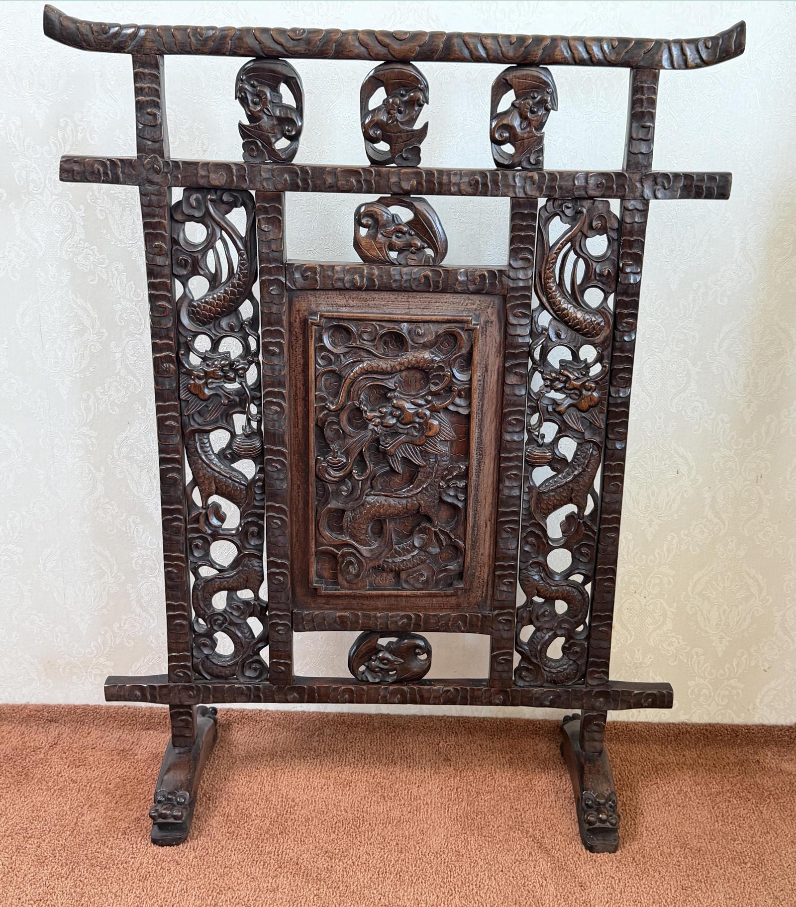 19th Century Chinese Hardwood Screen (1 of 4) 19th Century Chinese Hardwood Screen (1 of 4)