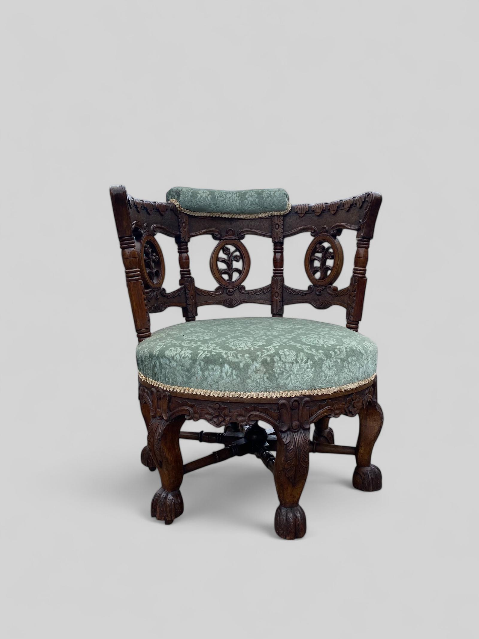 19th Century Burgermeister Carved Oak Chair (1 of 14)