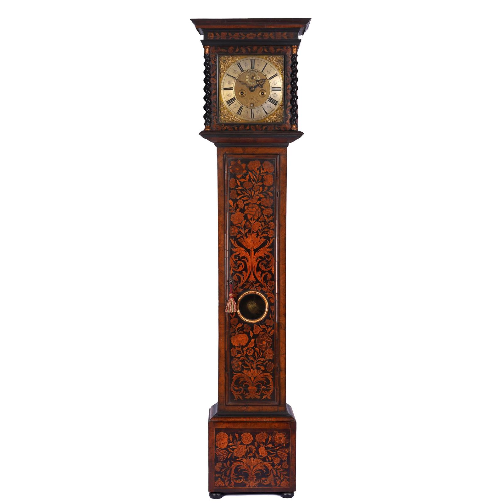 Fine Marquetry Longcase Clock Signed Henry Massy of London (1 of 2)