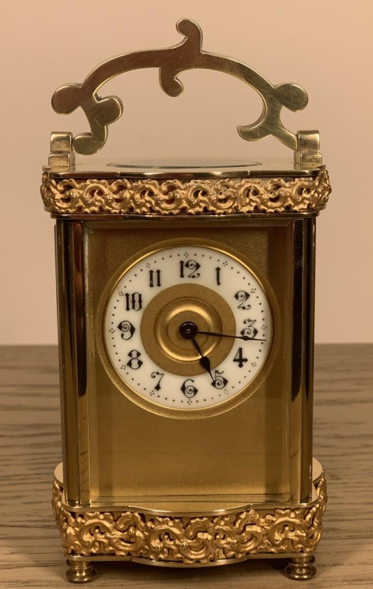 Amazing Decorative Brass Carriage Clock Timepiece (1 of 8)