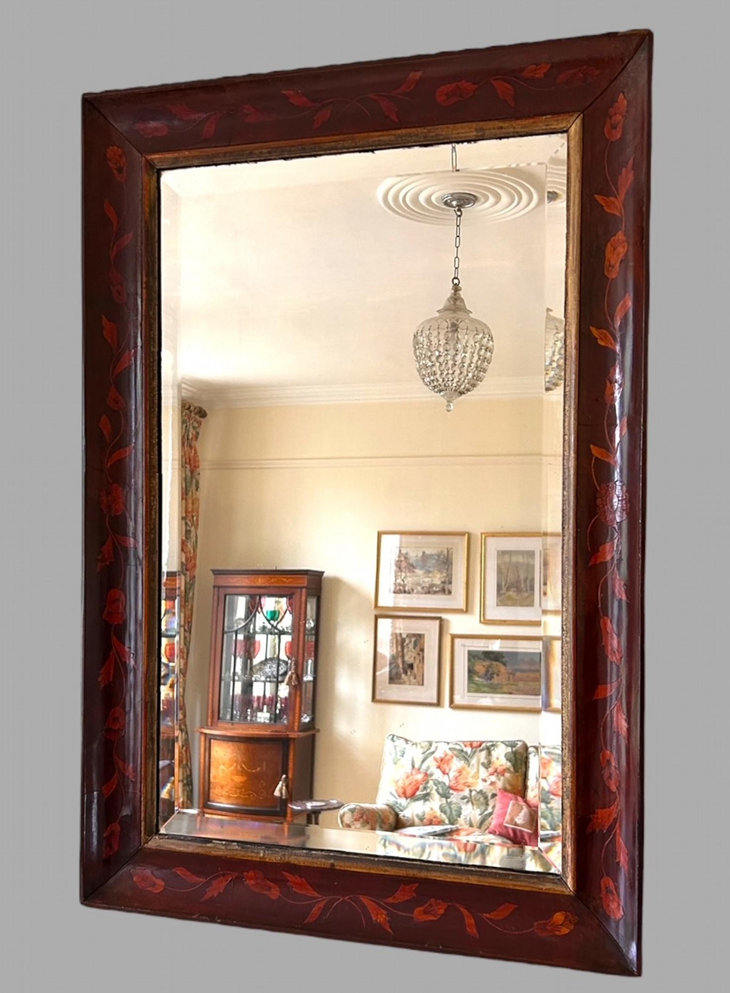 George III Inlaid Walnut Mirror (1 of 4)