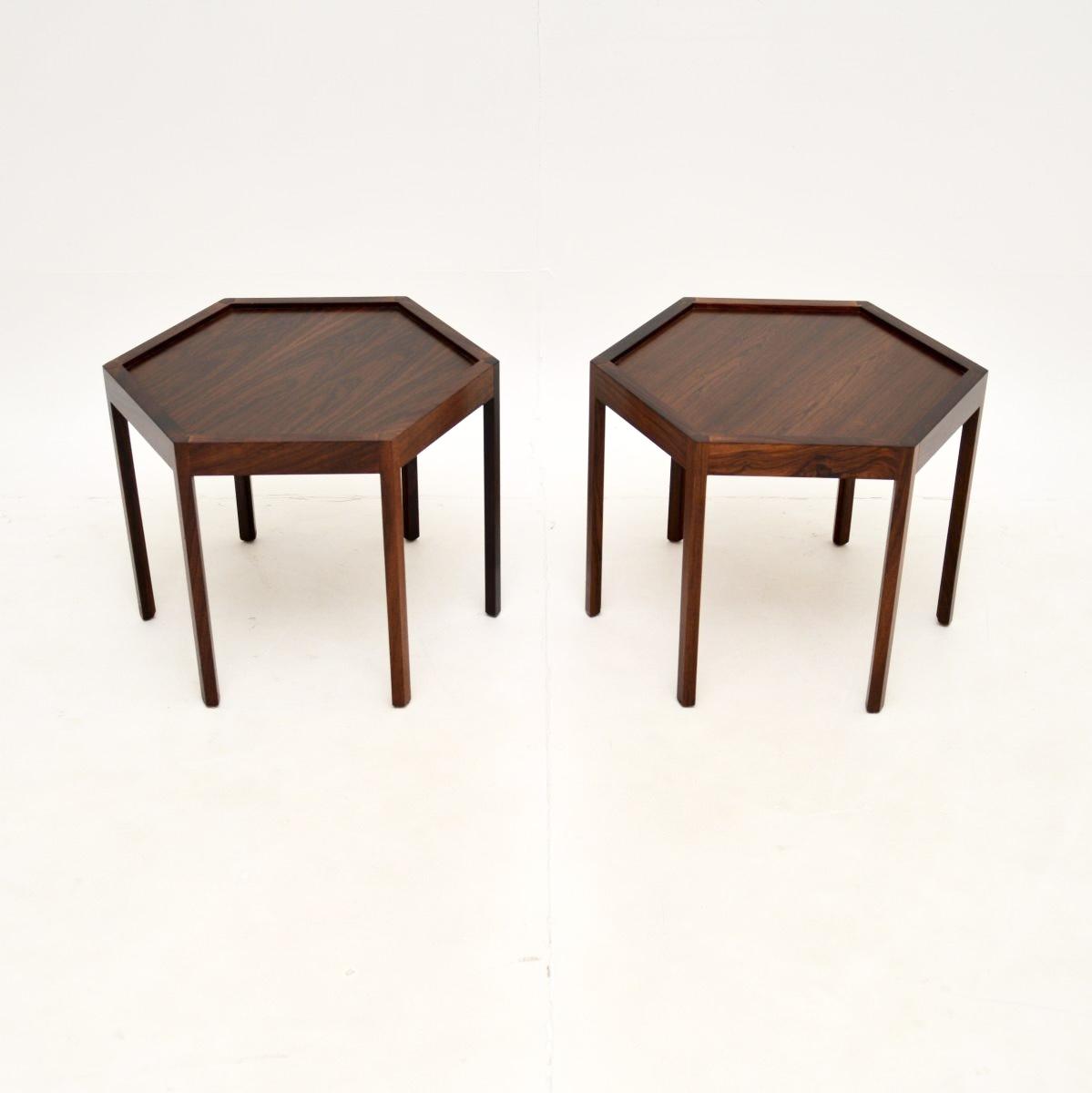 Pair of Danish Vintage Rosewood Side Tables by Hans C Andersen for Artex (1 of 8)
