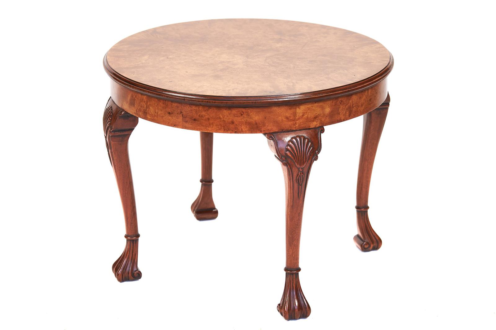 Burr Walnut Circular Top Coffee Table c.1930 (1 of 4) Burr Walnut Circular Top Coffee Table c.1930 (1 of 4)