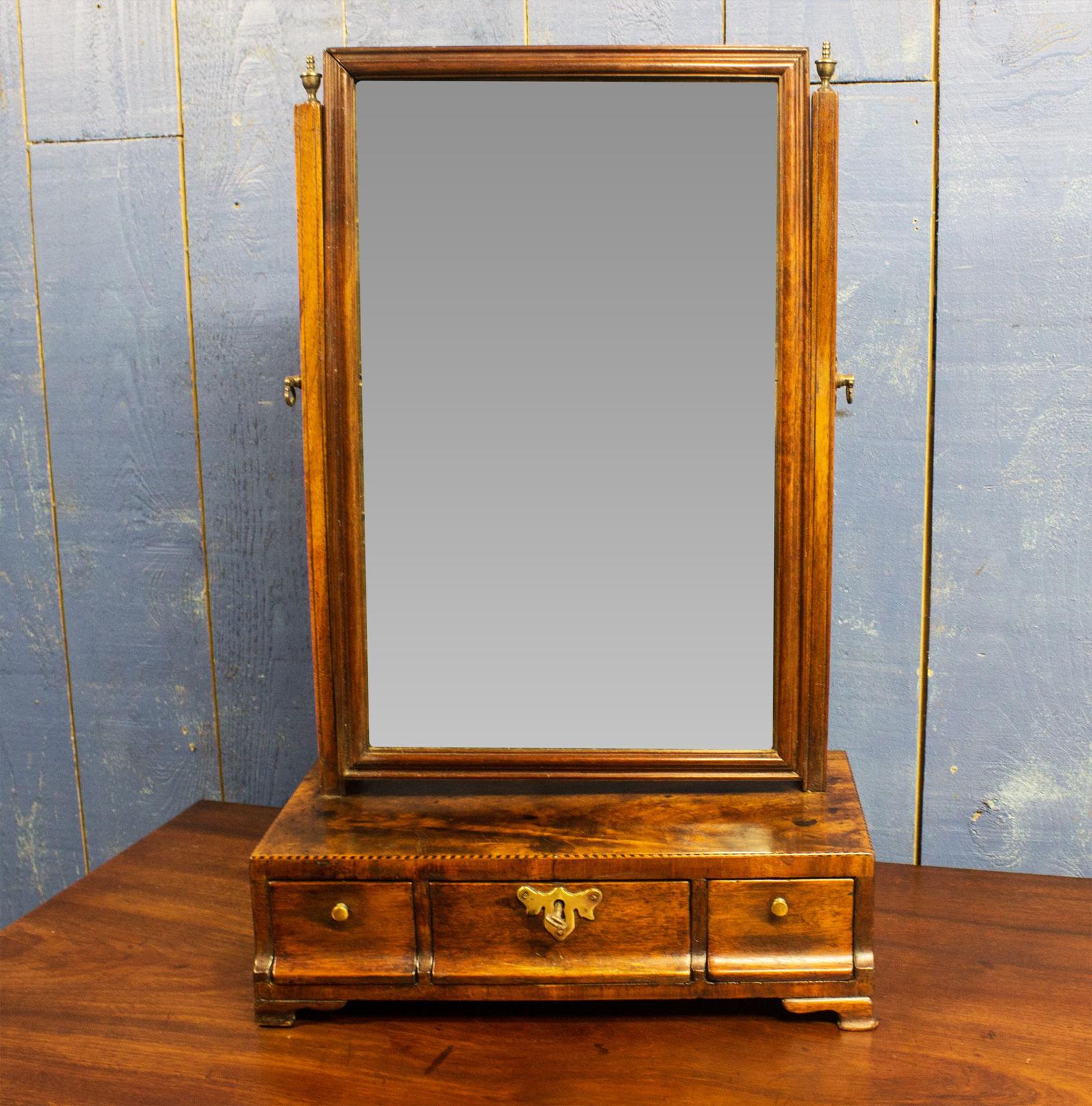 Early 19th Century Georgian Mahogany Toilet Mirror (1 of 12)