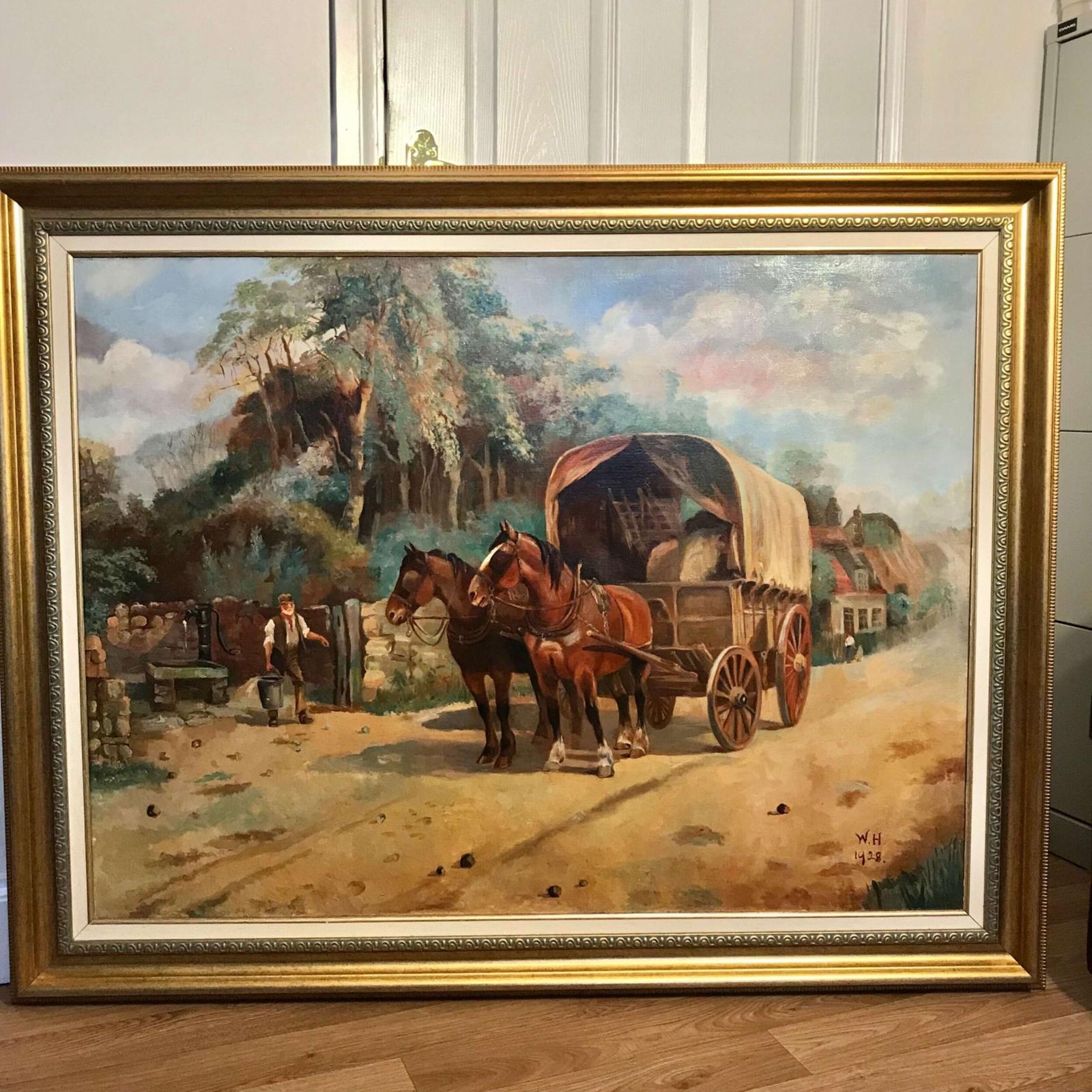 Hay Wagon & Horses Irish Rural Landscape Oil Paintings Equine Village Life Portraits (1 of 31) Hay Wagon & Horses Irish Rural Landscape Oil Paintings Equine Village Life Portraits (1 of 31)
