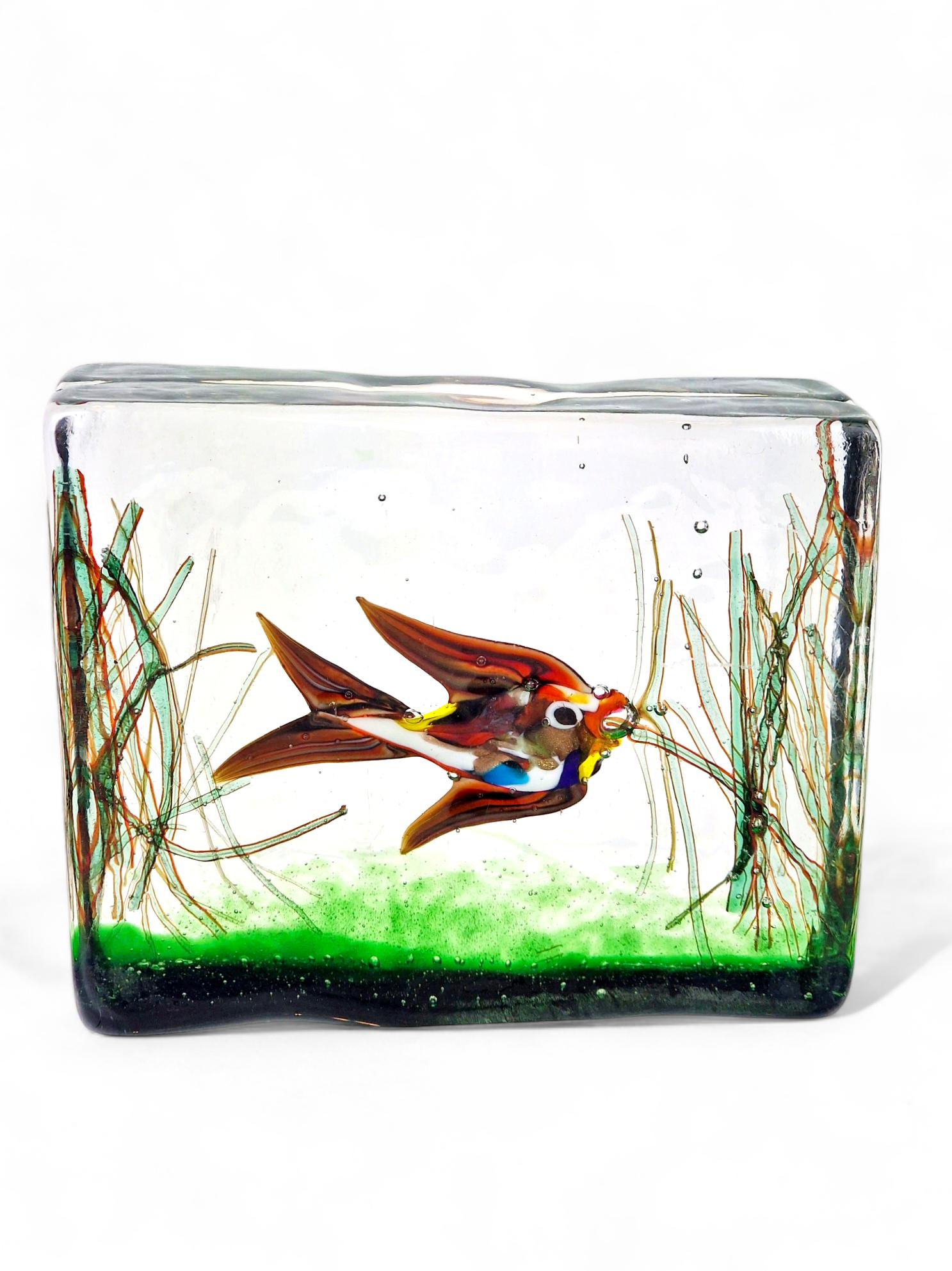 Murano Mid Century Art Glass Aquarium Block by Alfredo Barbini for Cenedese - Italy c.1960 (1 of 13) Murano Mid Century Art Glass Aquarium Block by Alfredo Barbini for Cenedese - Italy c.1960 (1 of 13)