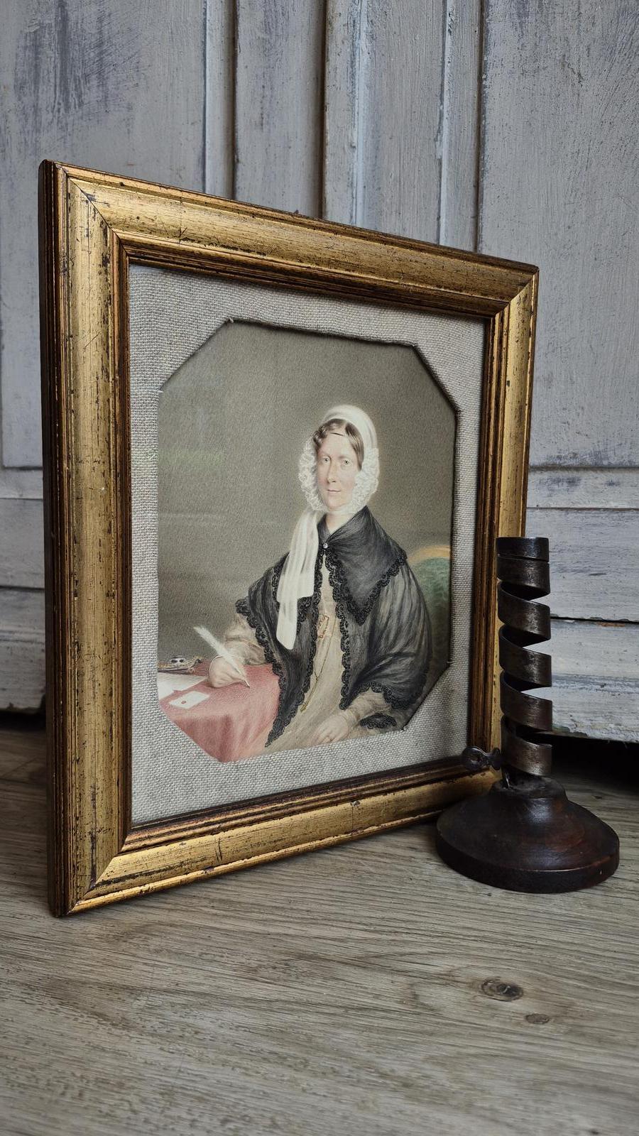 Antique Watercolour Portrait of Hannah More (1 of 25)
