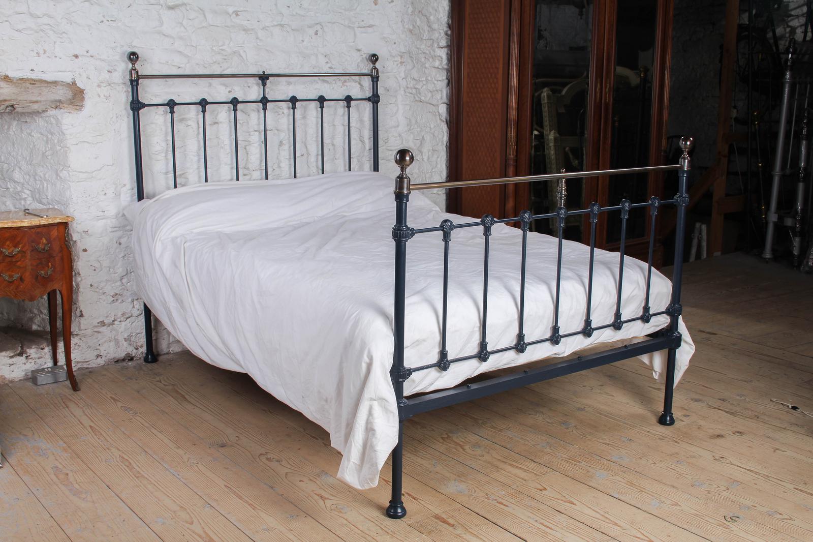 Very Nice Edwardian Brass & Iron Double Bed (1 of 9)