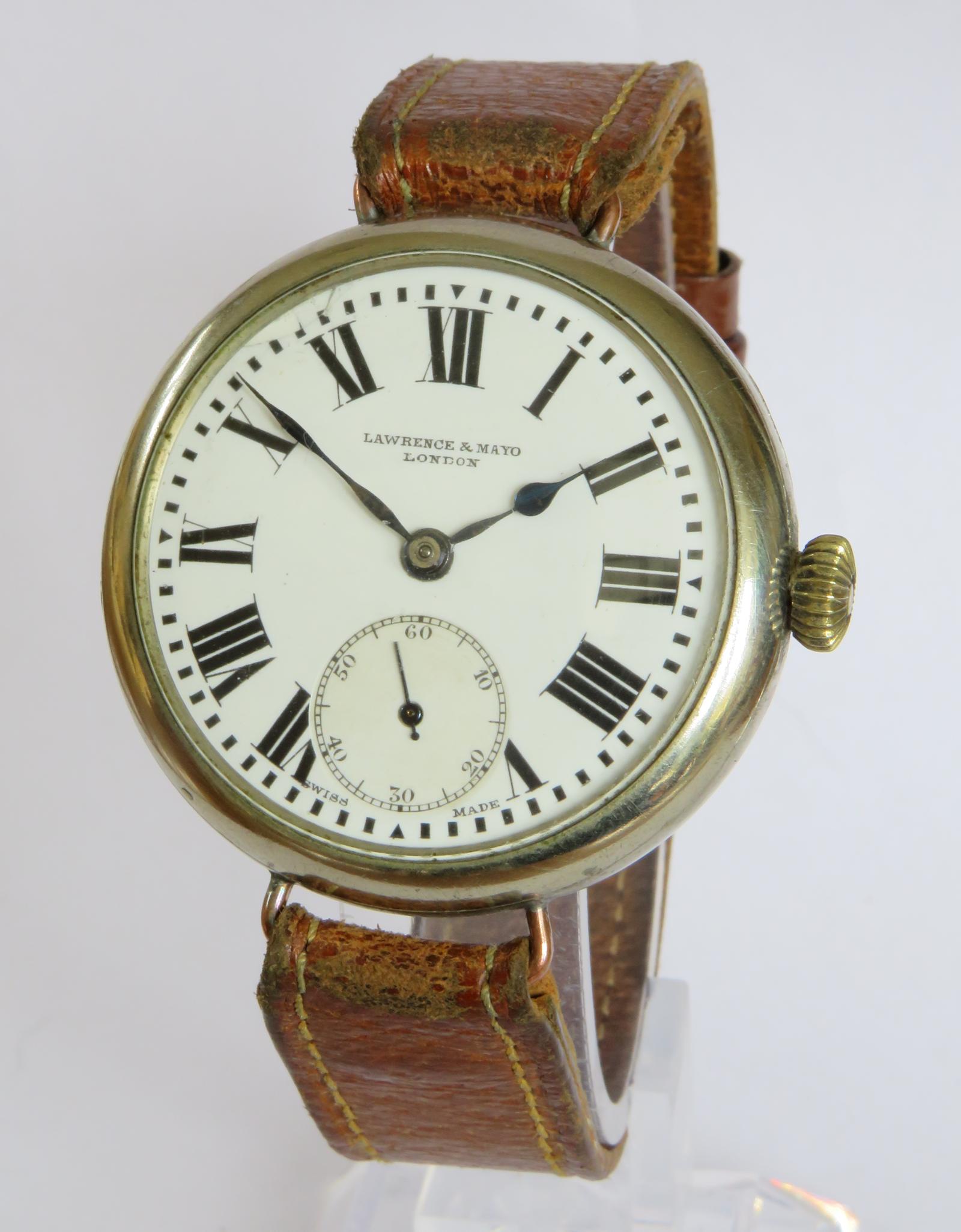 Watch : Gents ‘turret’ Large Trench Watch, Lawrence & Mayo (1 of 6)