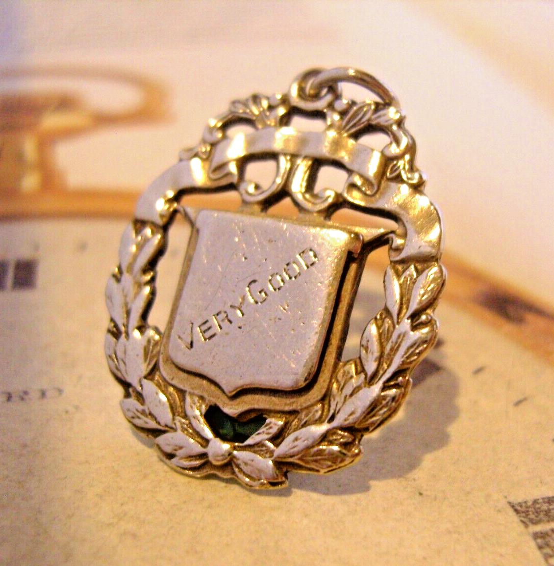 Fob Victorian 1890s Pocket Watch Chain 'very Good' Antique Silver Nickel Fob (1 of 9)