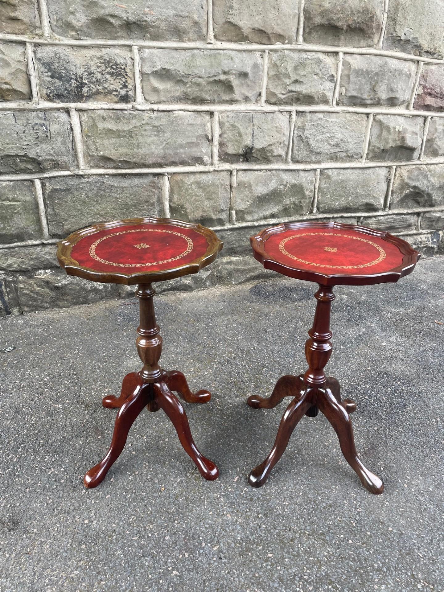 Pair Walnut Tripod Wine Tables (1 of 6) Pair Walnut Tripod Wine Tables (1 of 6)