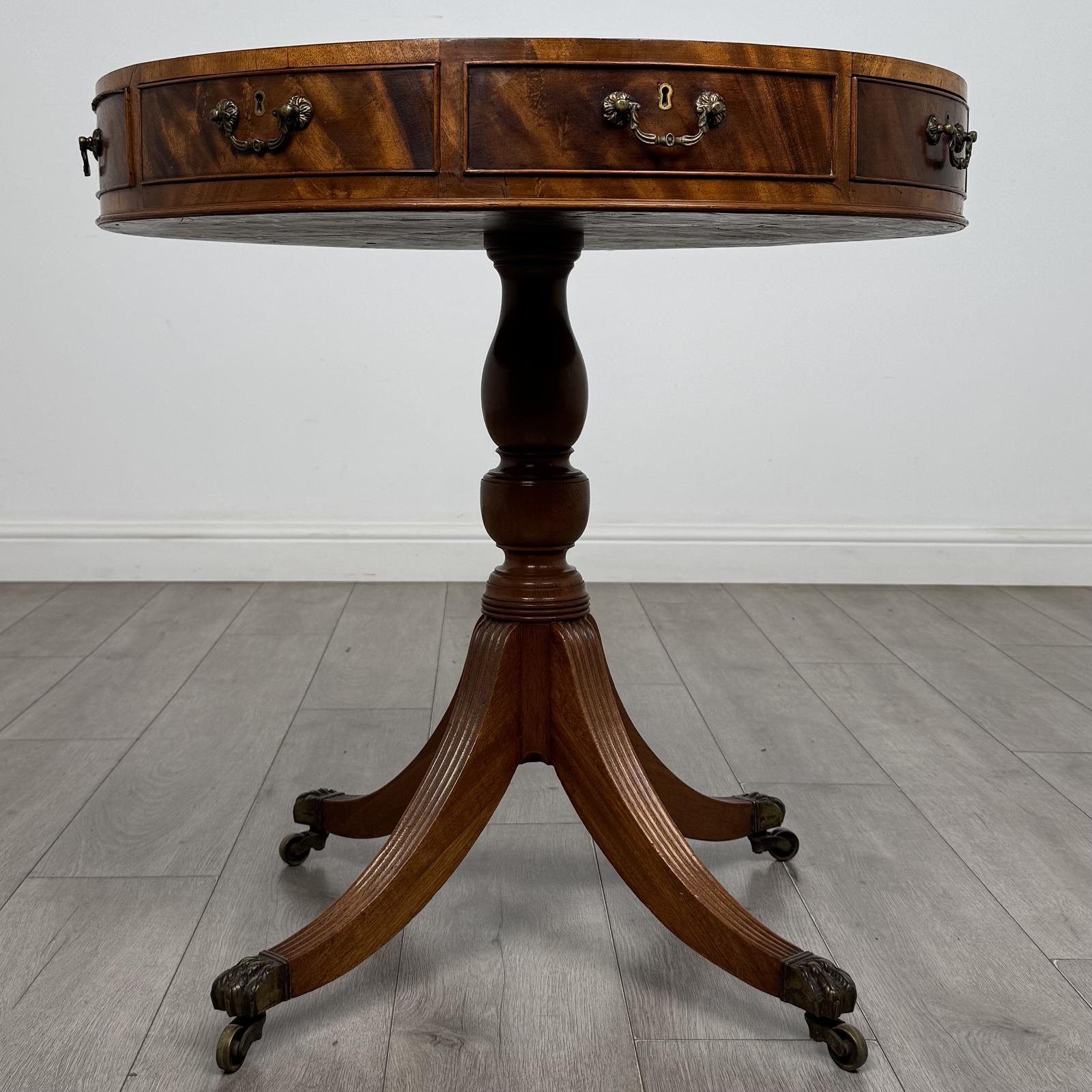 Antique 20th Century Small Regency Style Drum Table (1 of 8) Antique 20th Century Small Regency Style Drum Table (1 of 8)