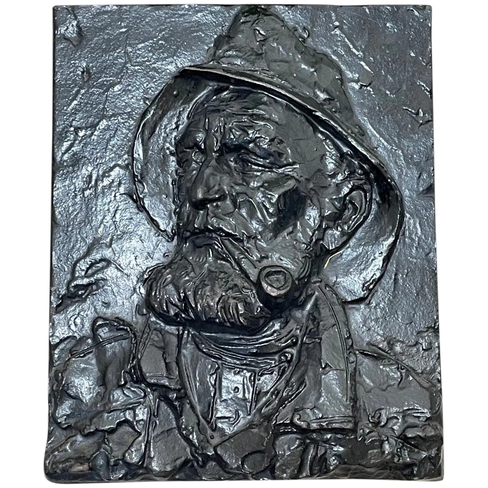 English Fisherman Sea Captain Pipe Smoker Wall Plaque (1 of 37)