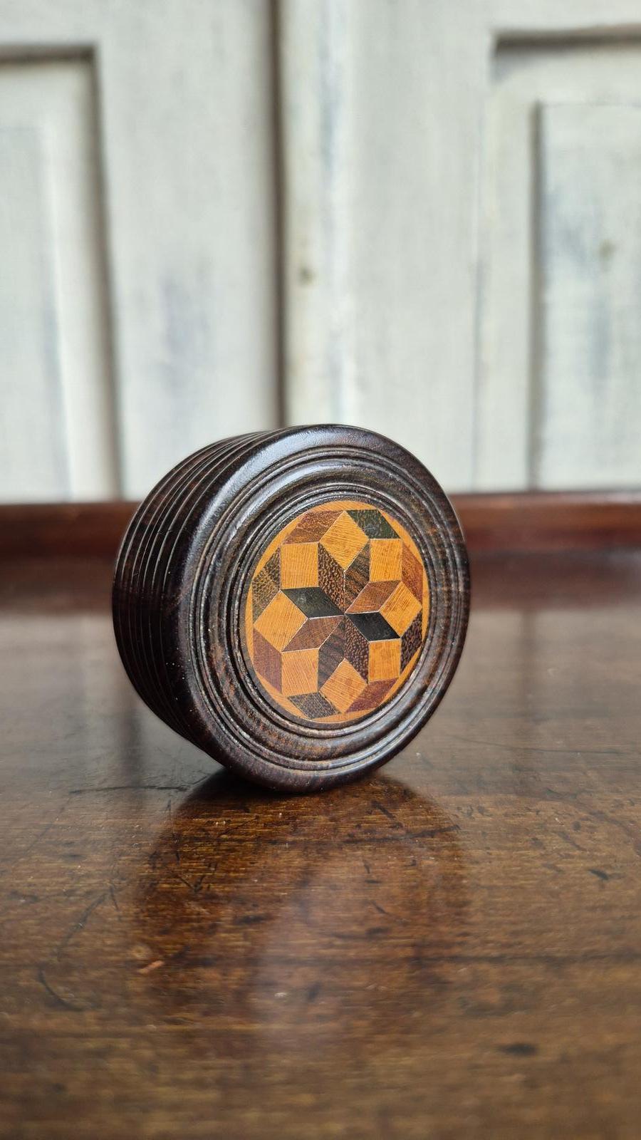 Antique Tunbridge Ware Pill Box, (1 of 13) Antique Tunbridge Ware Pill Box, (1 of 13)