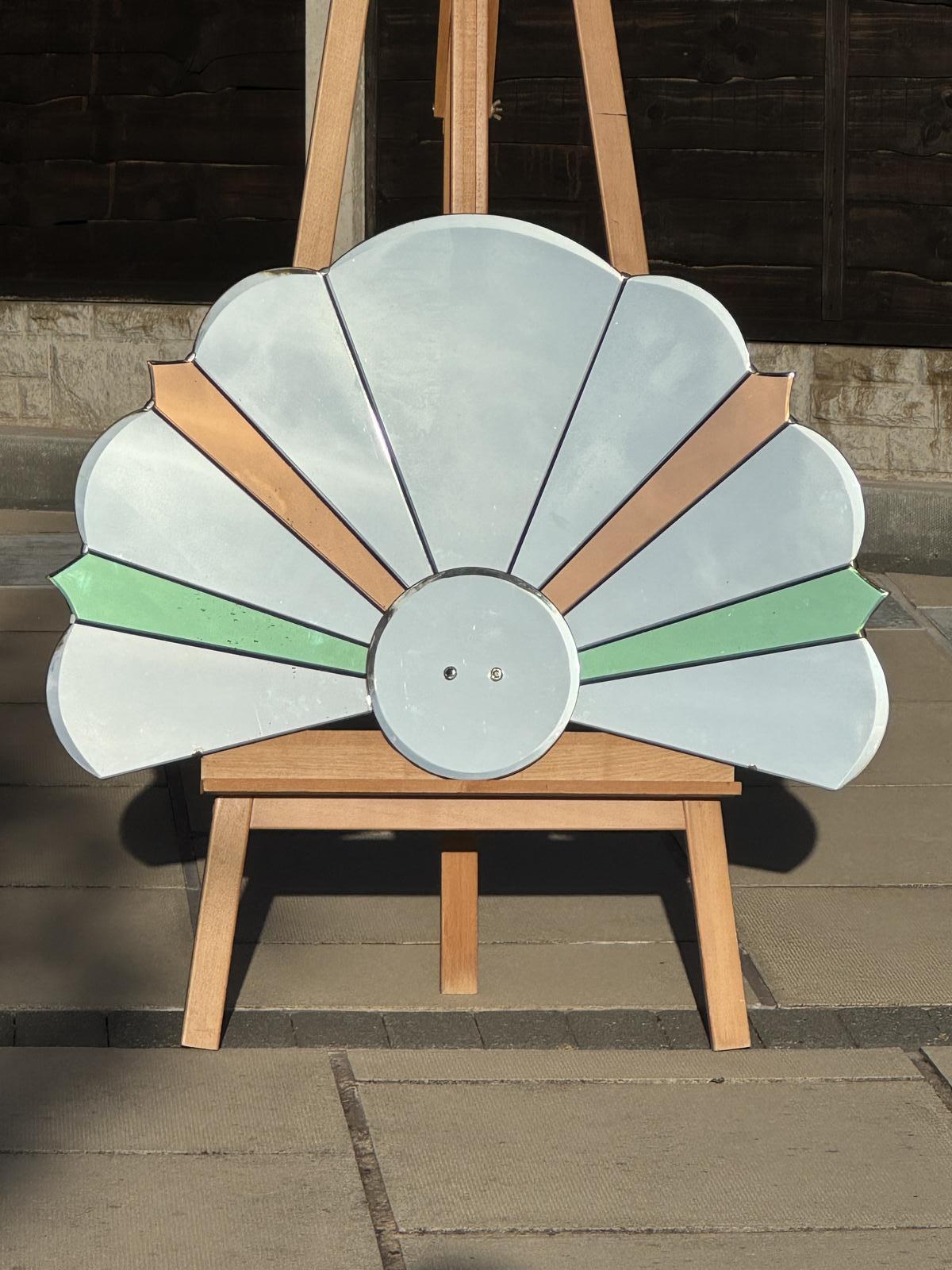 Large Art Deco Fan Mirror (1 of 7)